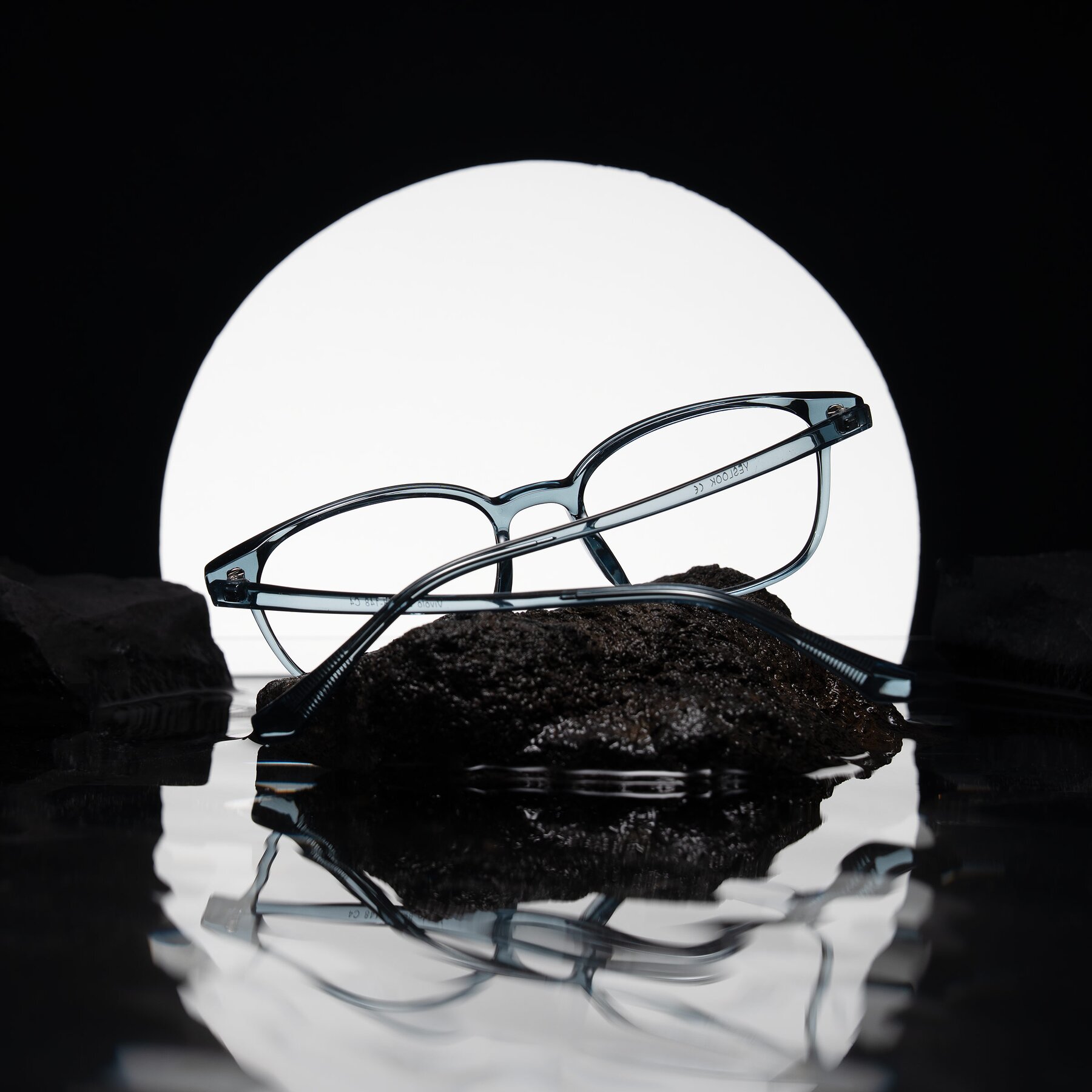 Lifestyle photography #1 of Vivolo in Water Blue with Clear Eyeglass Lenses