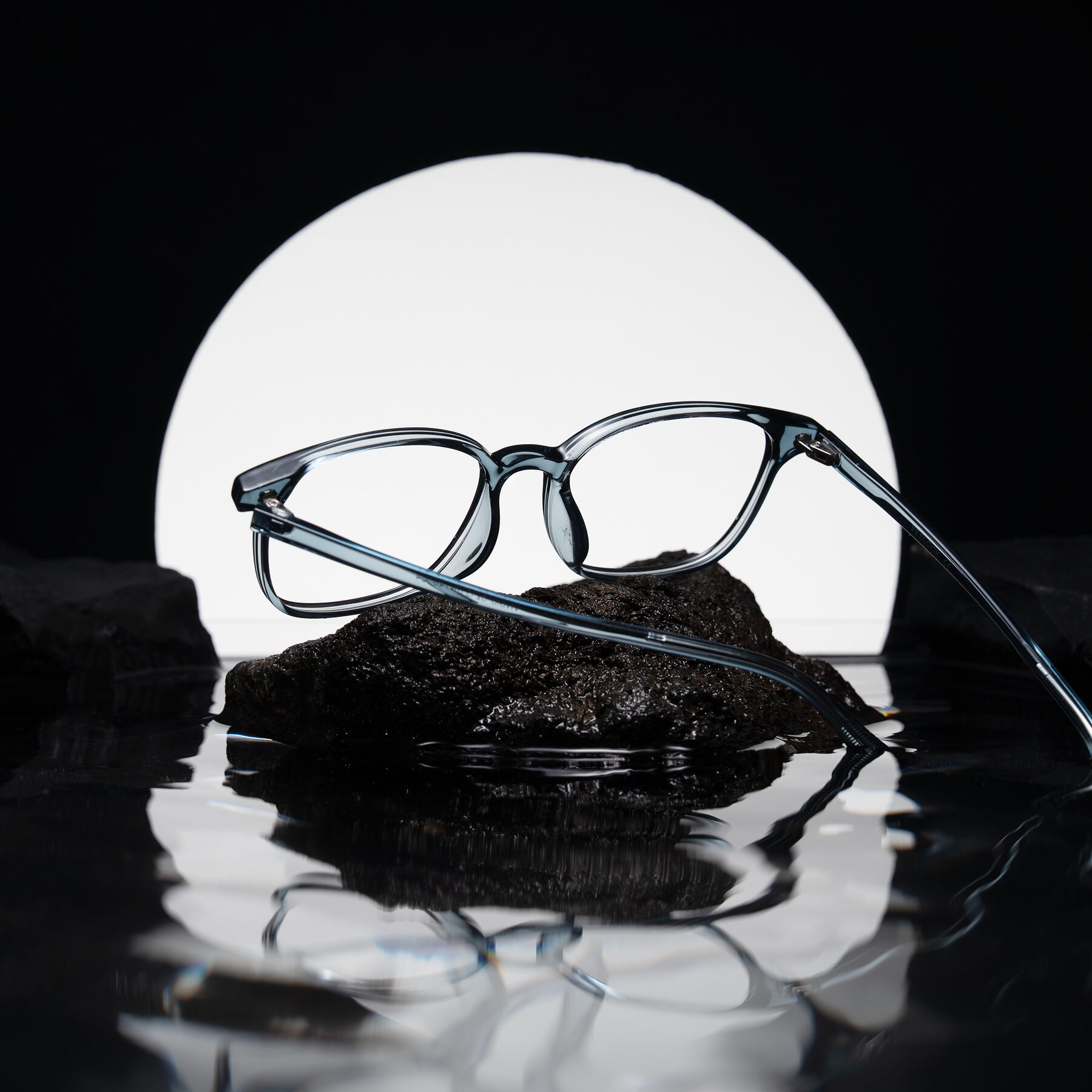 Lifestyle photography #2 of Vivolo in Water Blue with Clear Eyeglass Lenses