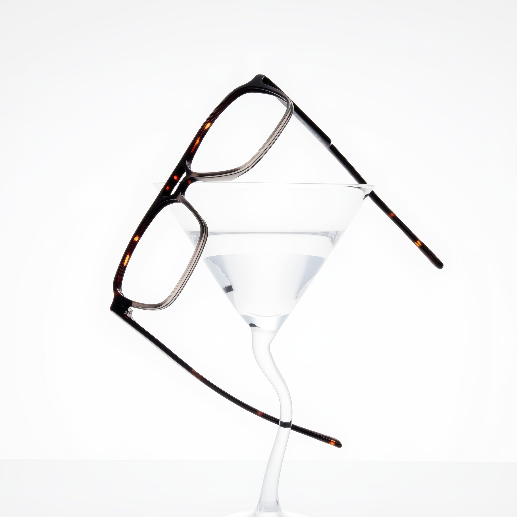 Lifestyle photography #2 of Shawano in Tortoise/Transparent Gray with Clear Reading Eyeglass Lenses