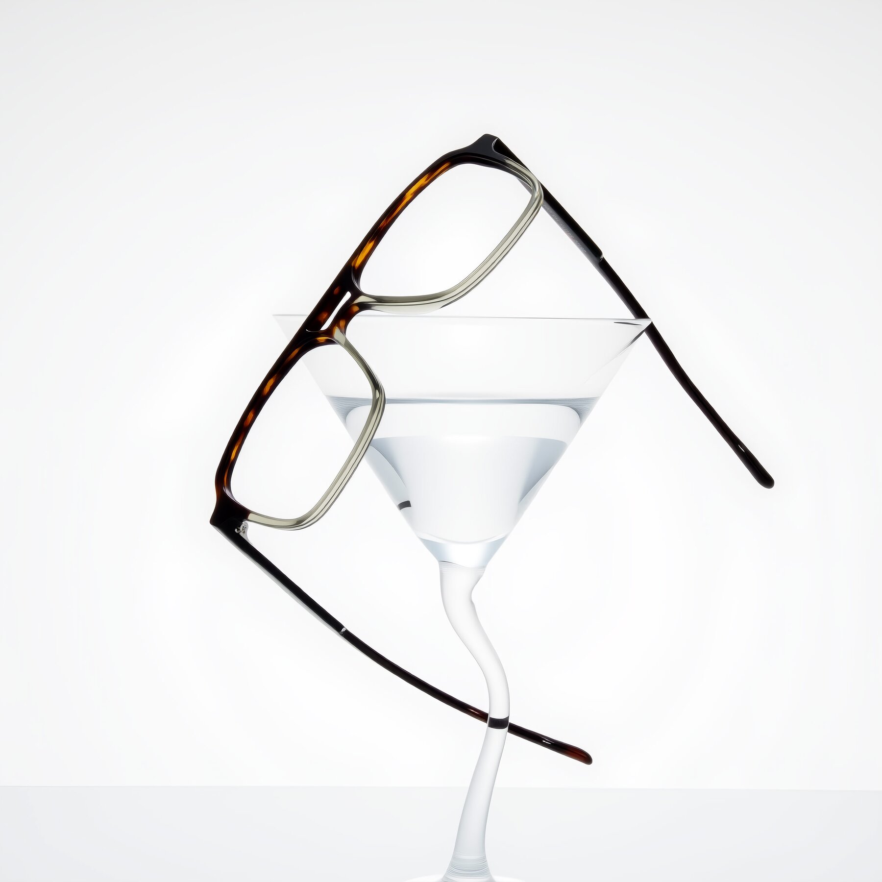 Lifestyle photography #2 of Shawano in Tortoise/Transparent Green with Clear Blue Light Blocking Lenses