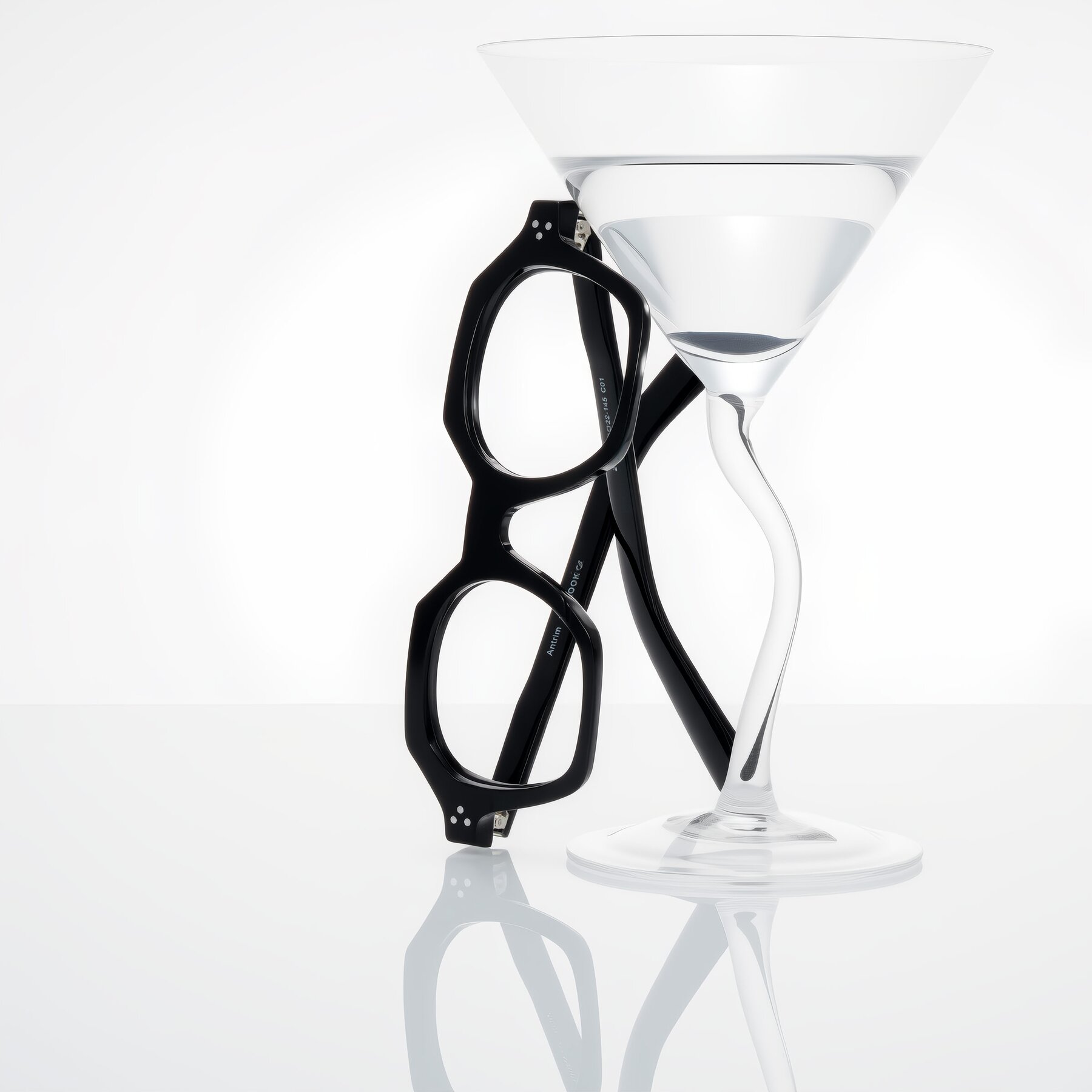 Lifestyle photography #1 of Antrim in Black with Clear Eyeglass Lenses