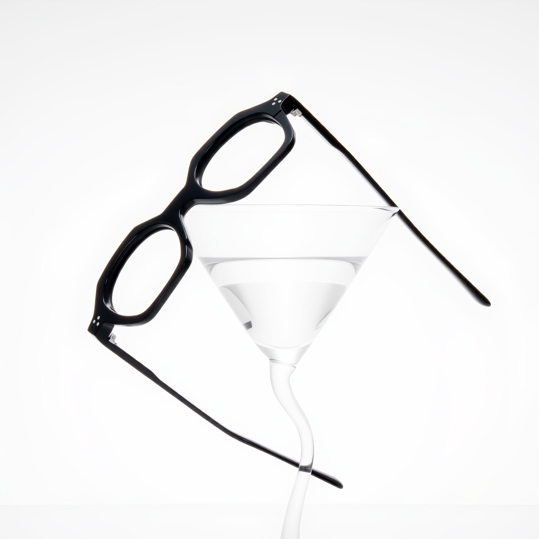 Lifestyle photography #2 of Antrim in Black with Clear Eyeglass Lenses