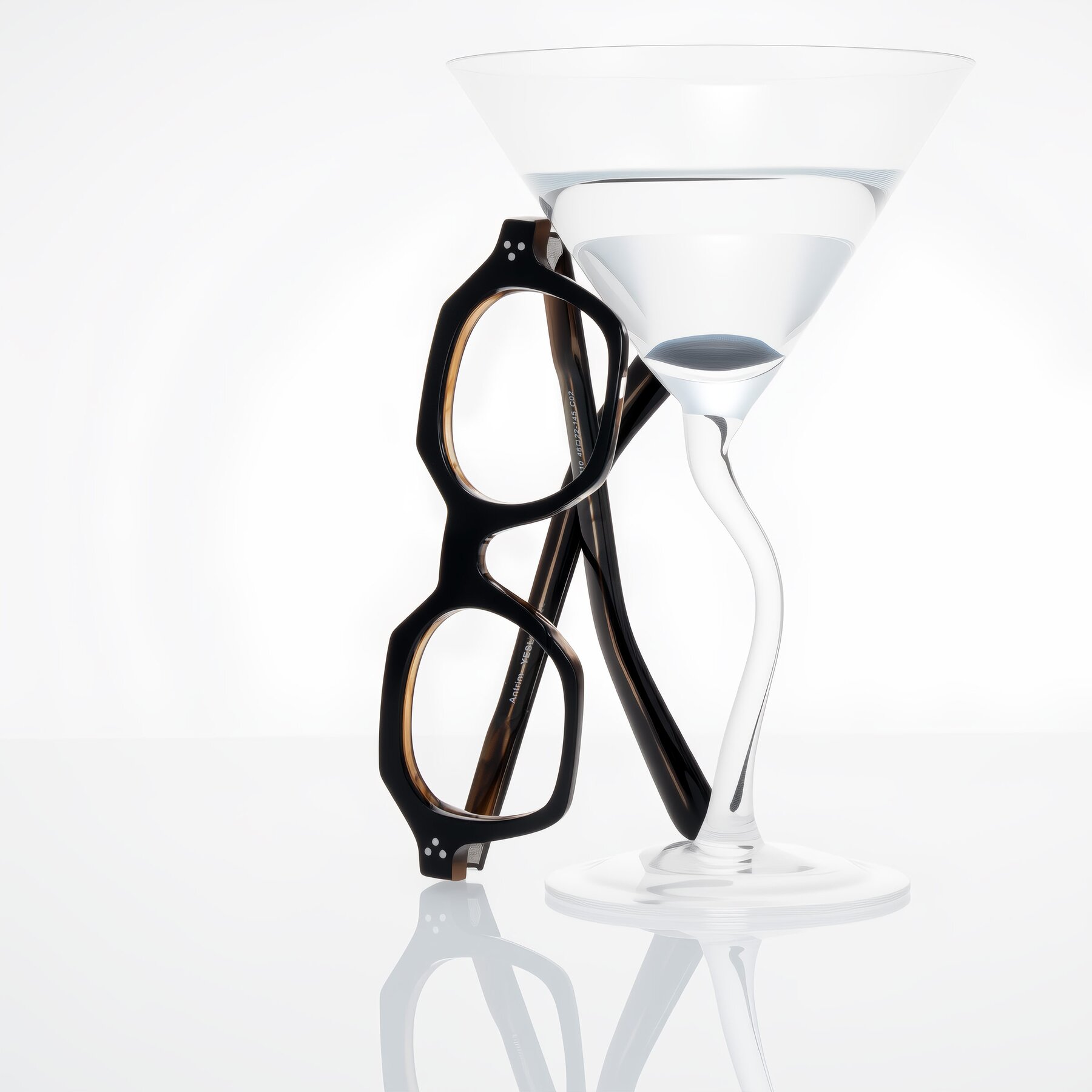 Lifestyle photography #1 of Antrim in Black/Brown Striped with Clear Eyeglass Lenses