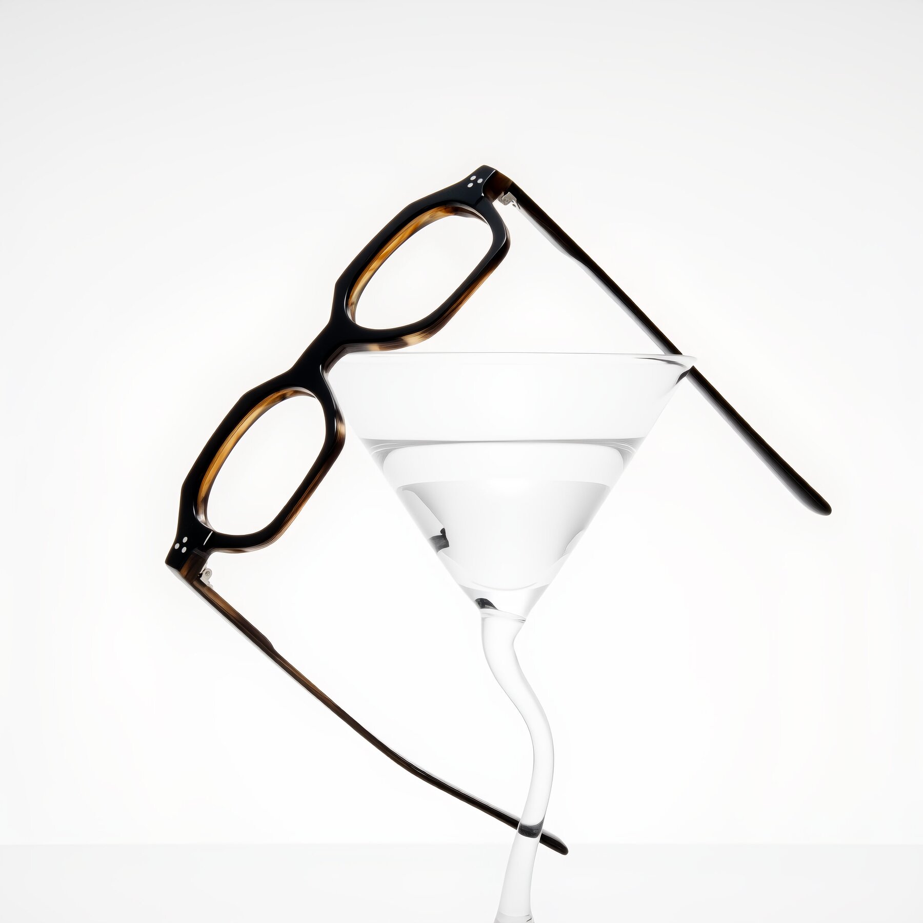 Lifestyle photography #2 of Antrim in Black/Brown Striped with Clear Eyeglass Lenses