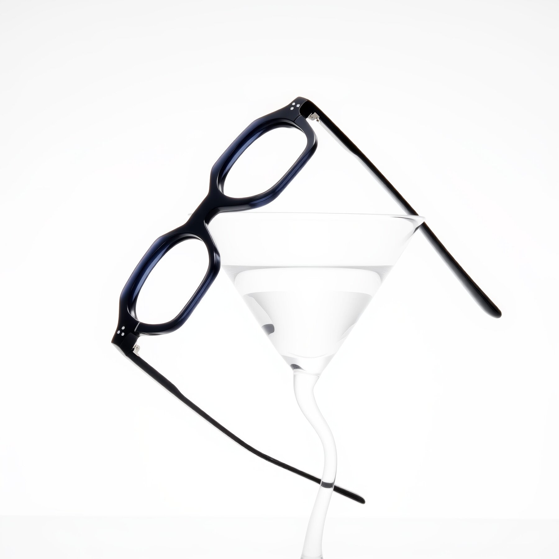 Lifestyle photography #2 of Antrim in Dark Black Blue with Clear Eyeglass Lenses