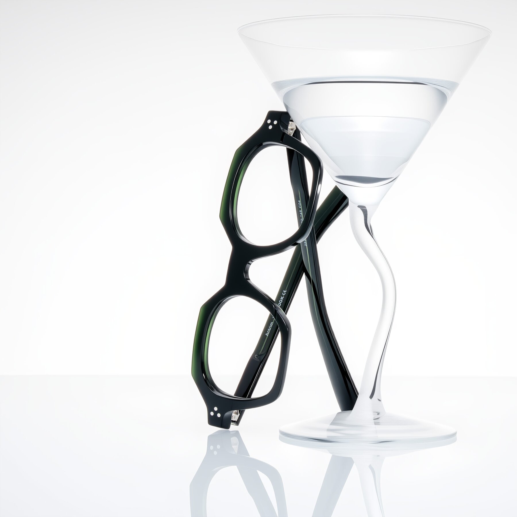 Lifestyle photography #1 of Antrim in Dark Black Green with Clear Eyeglass Lenses