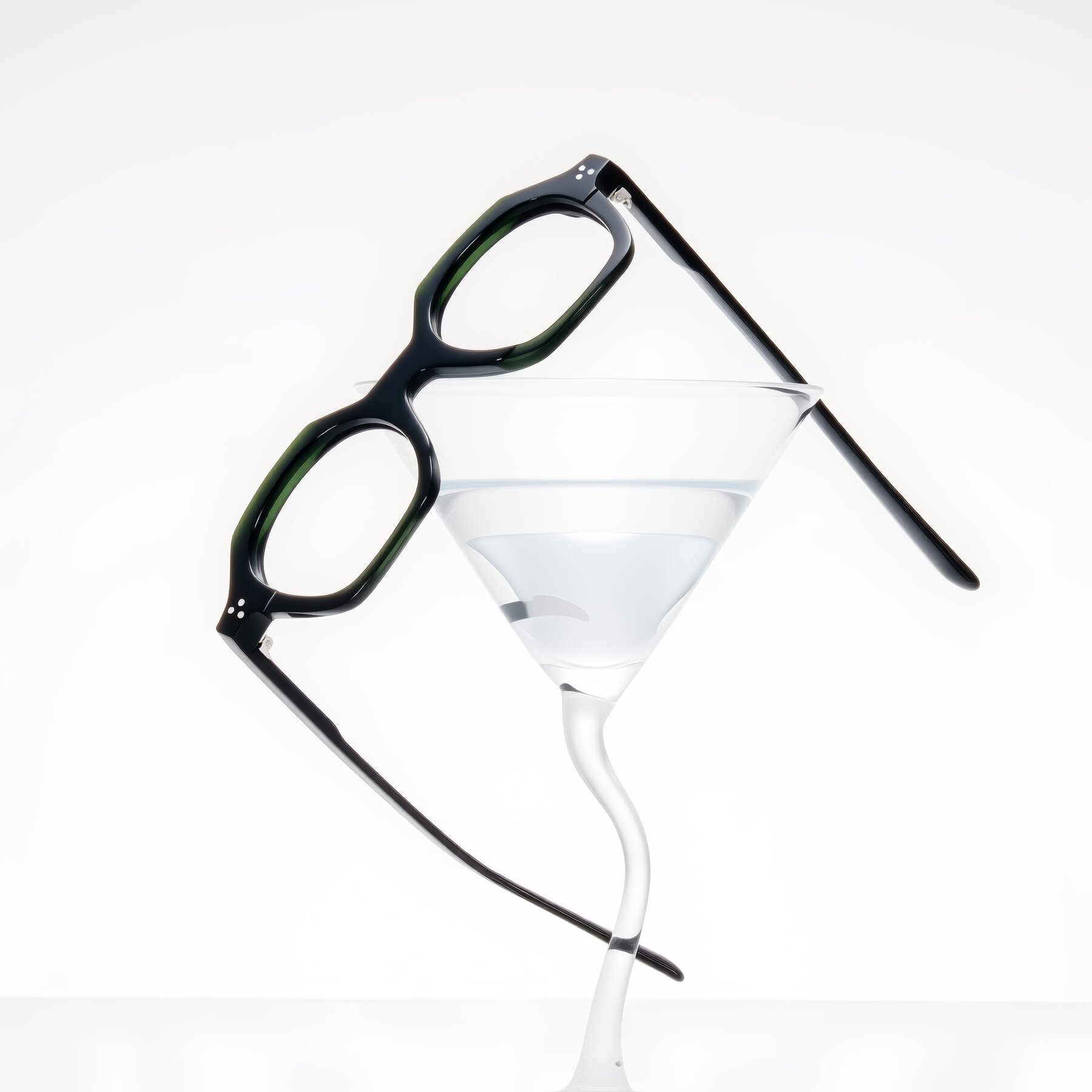 Lifestyle photography #2 of Antrim in Dark Black Green with Clear Eyeglass Lenses