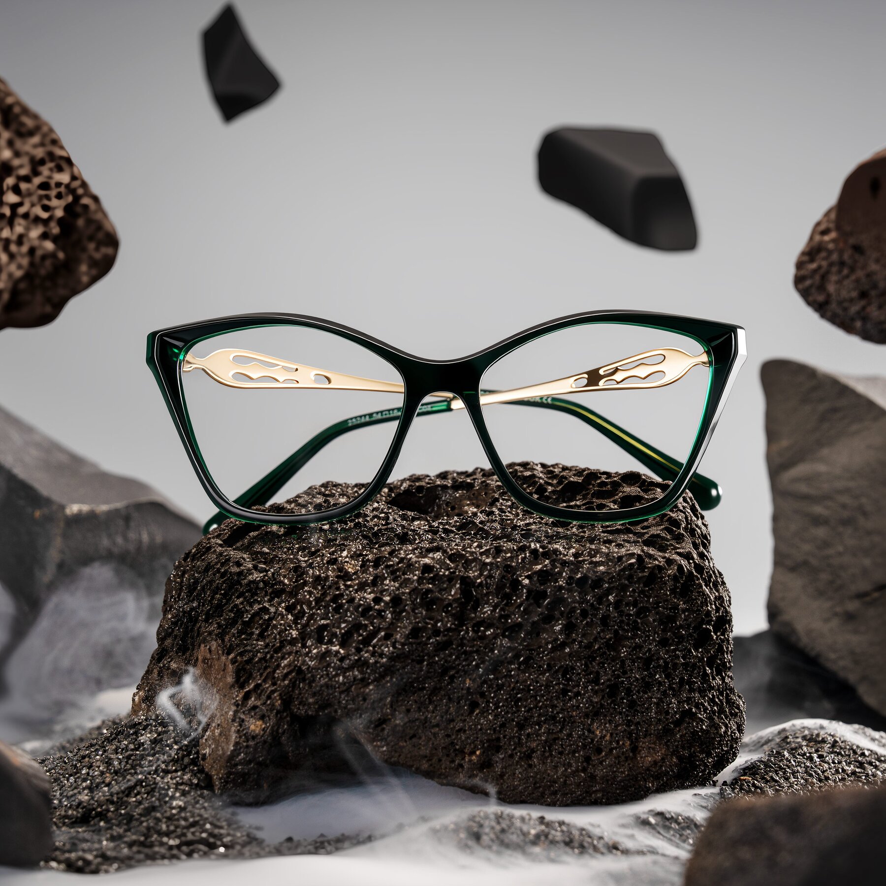 Lifestyle photography #1 of Aspen in Jade Green with Clear Eyeglass Lenses