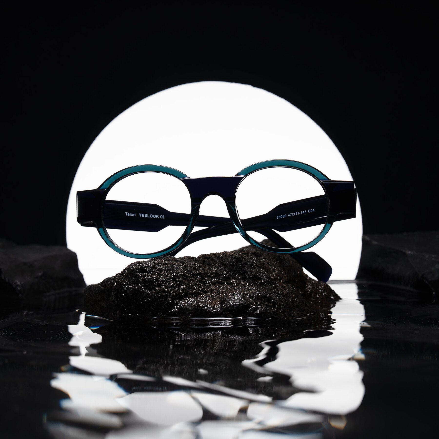 Lifestyle photography #1 of Talori in Emerald/Blue Charcoal with Clear Eyeglass Lenses