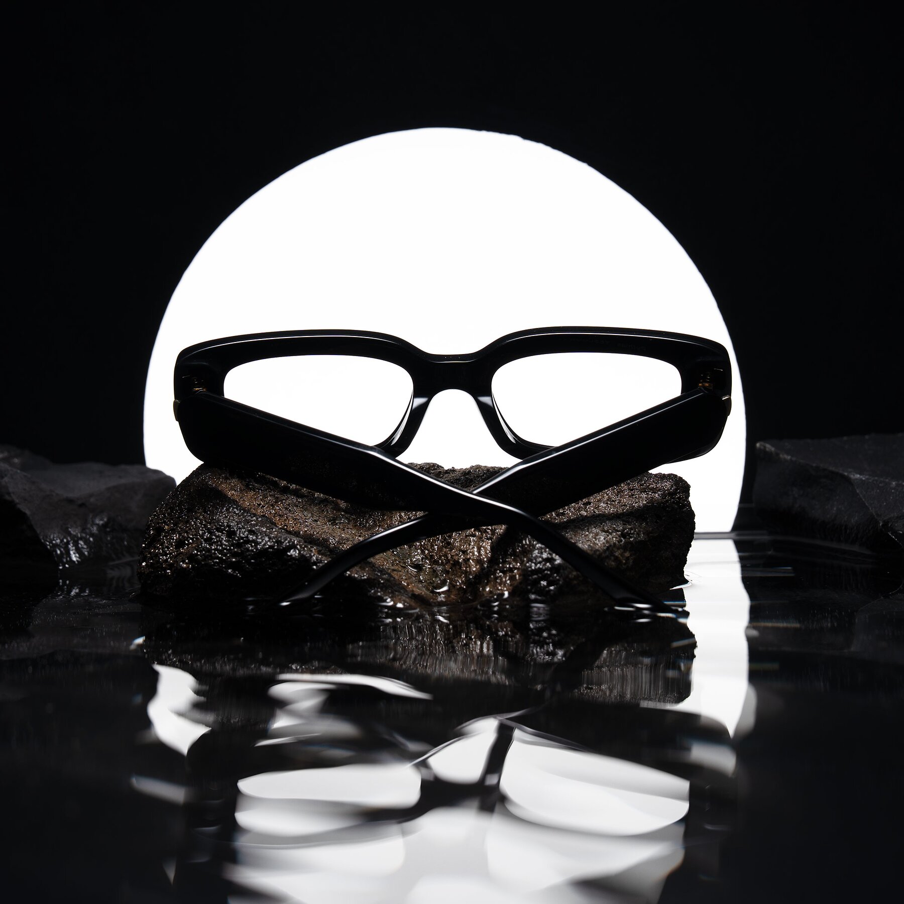 Lifestyle photography #2 of Pythias in Black with Clear Eyeglass Lenses