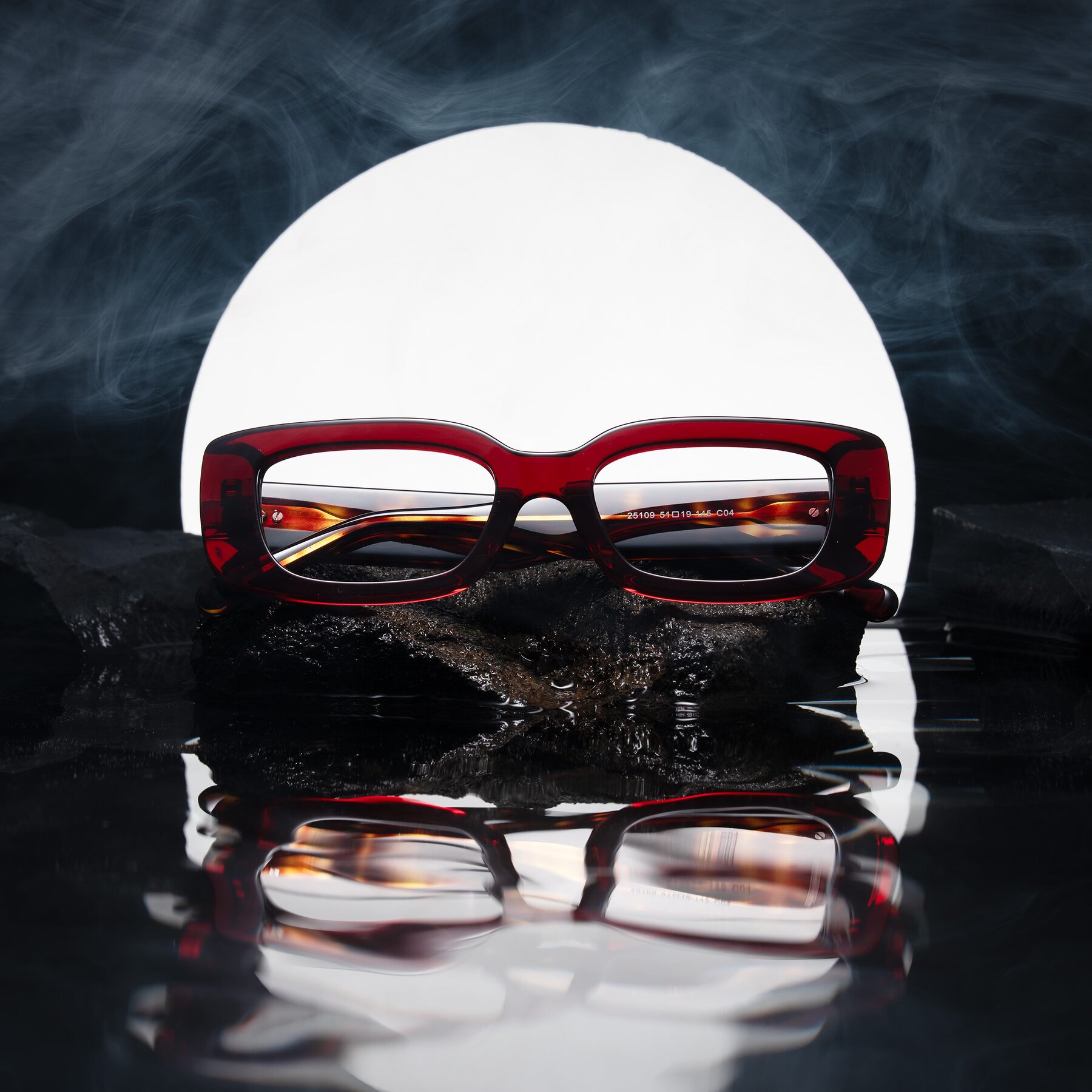 Lifestyle photography #1 of Pythias in Wine/Tortoise with Clear Eyeglass Lenses