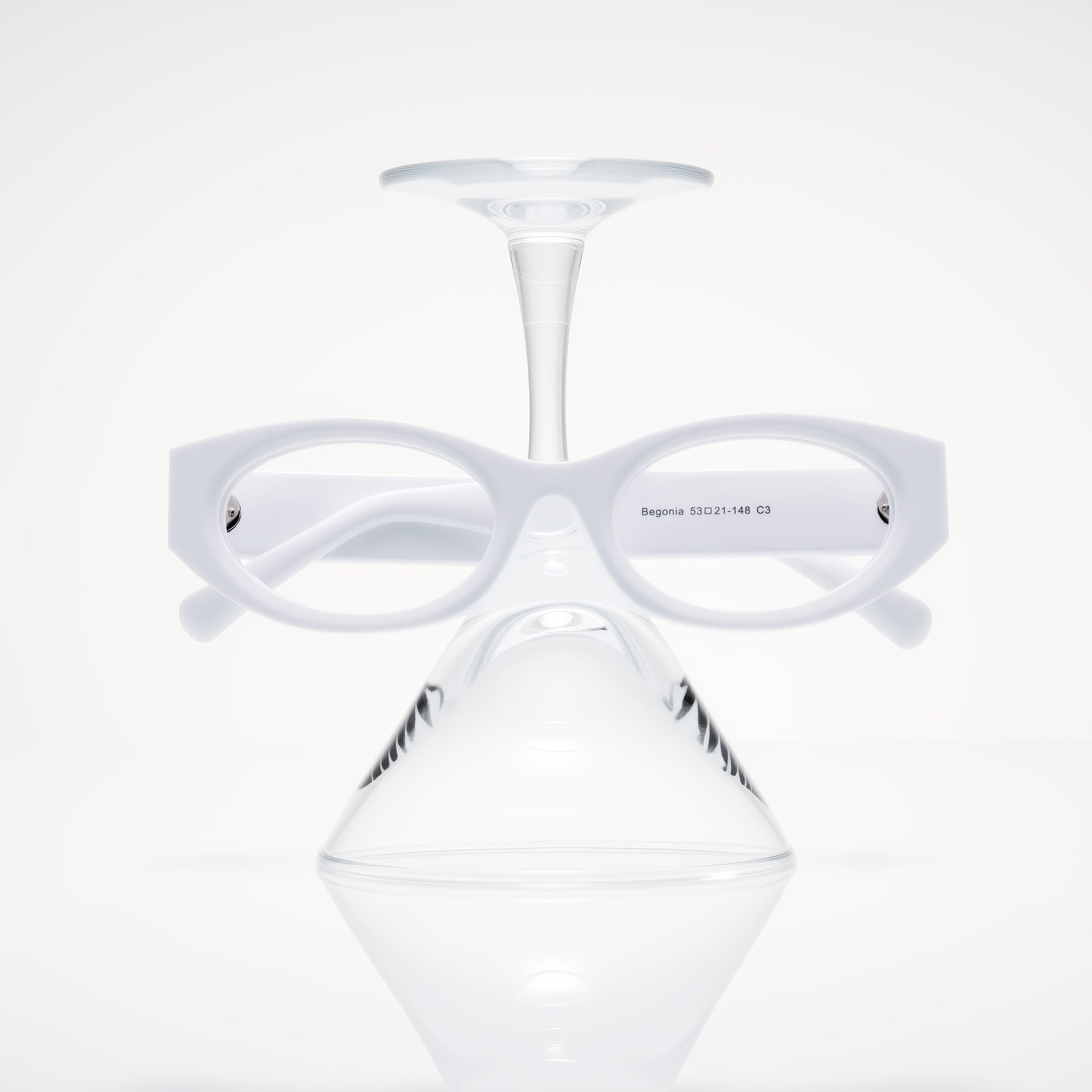 Lifestyle photography #1 of Begonia in White with Clear Eyeglass Lenses