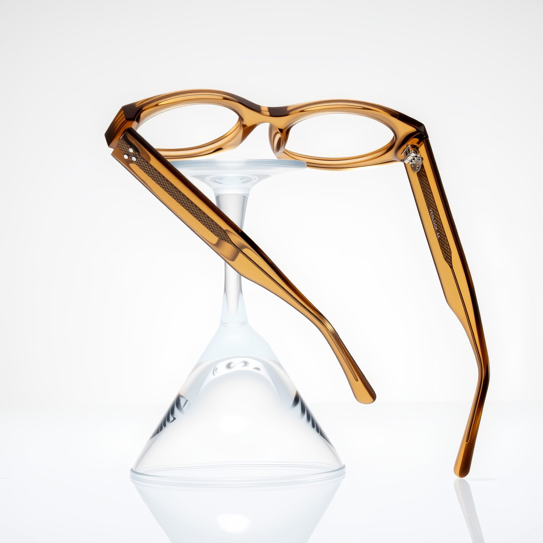 Lifestyle photography #2 of Begonia in Light Brown with Clear Eyeglass Lenses