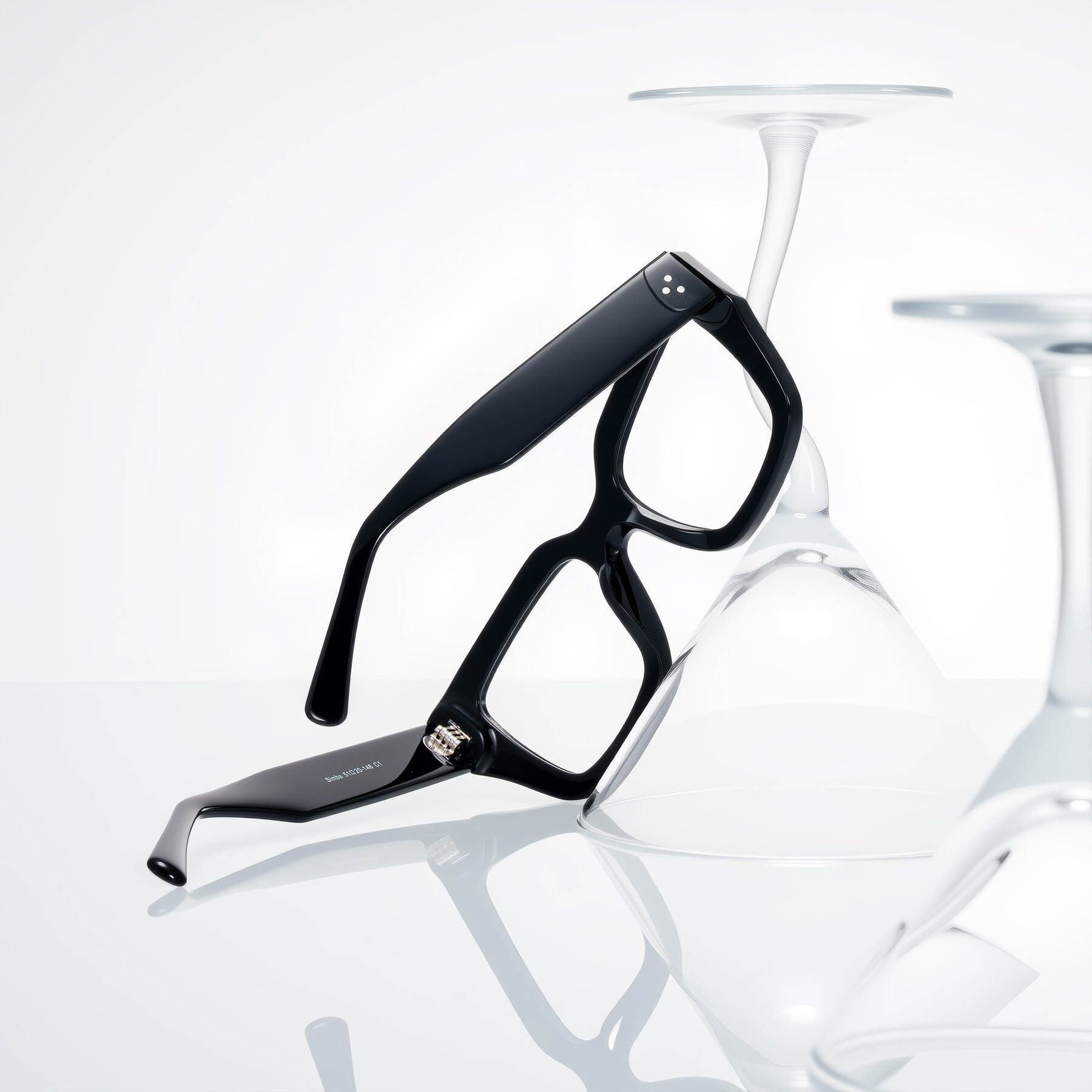 Lifestyle photography #1 of Simba in Black with Clear Blue Light Blocking Lenses