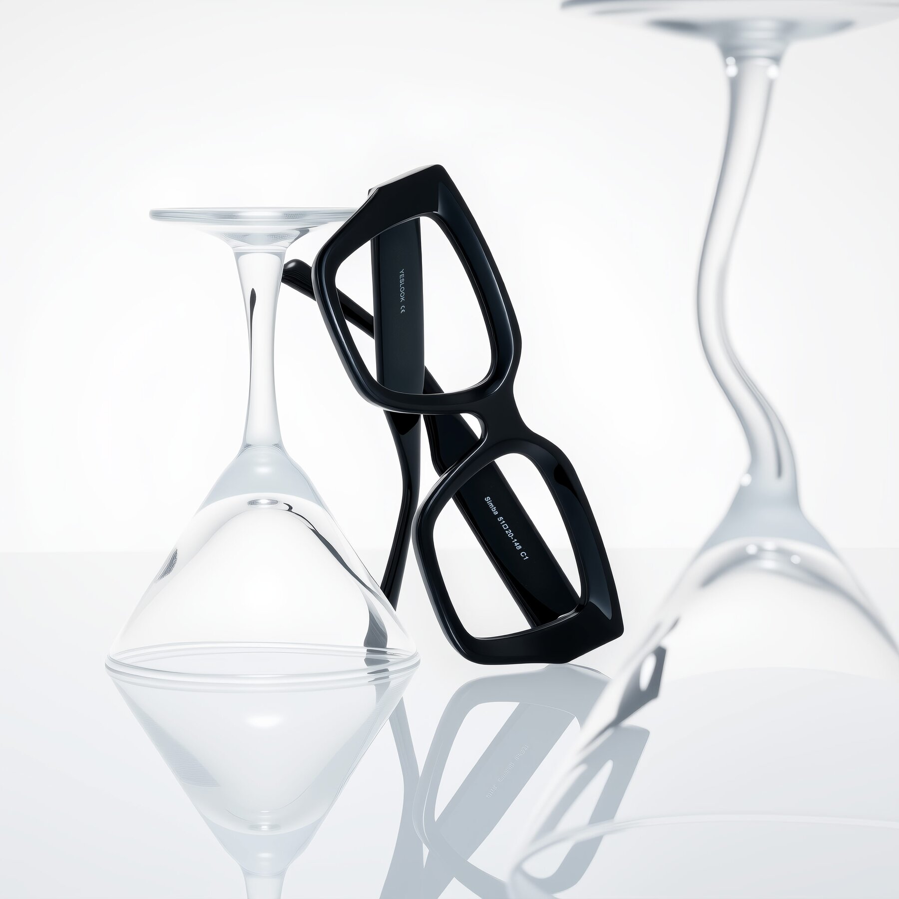 Lifestyle photography #2 of Simba in Black with Clear Blue Light Blocking Lenses