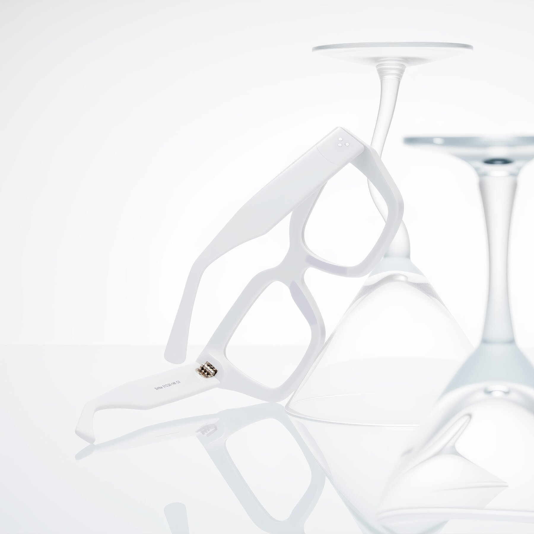 Lifestyle photography #1 of Simba in White with Clear Eyeglass Lenses