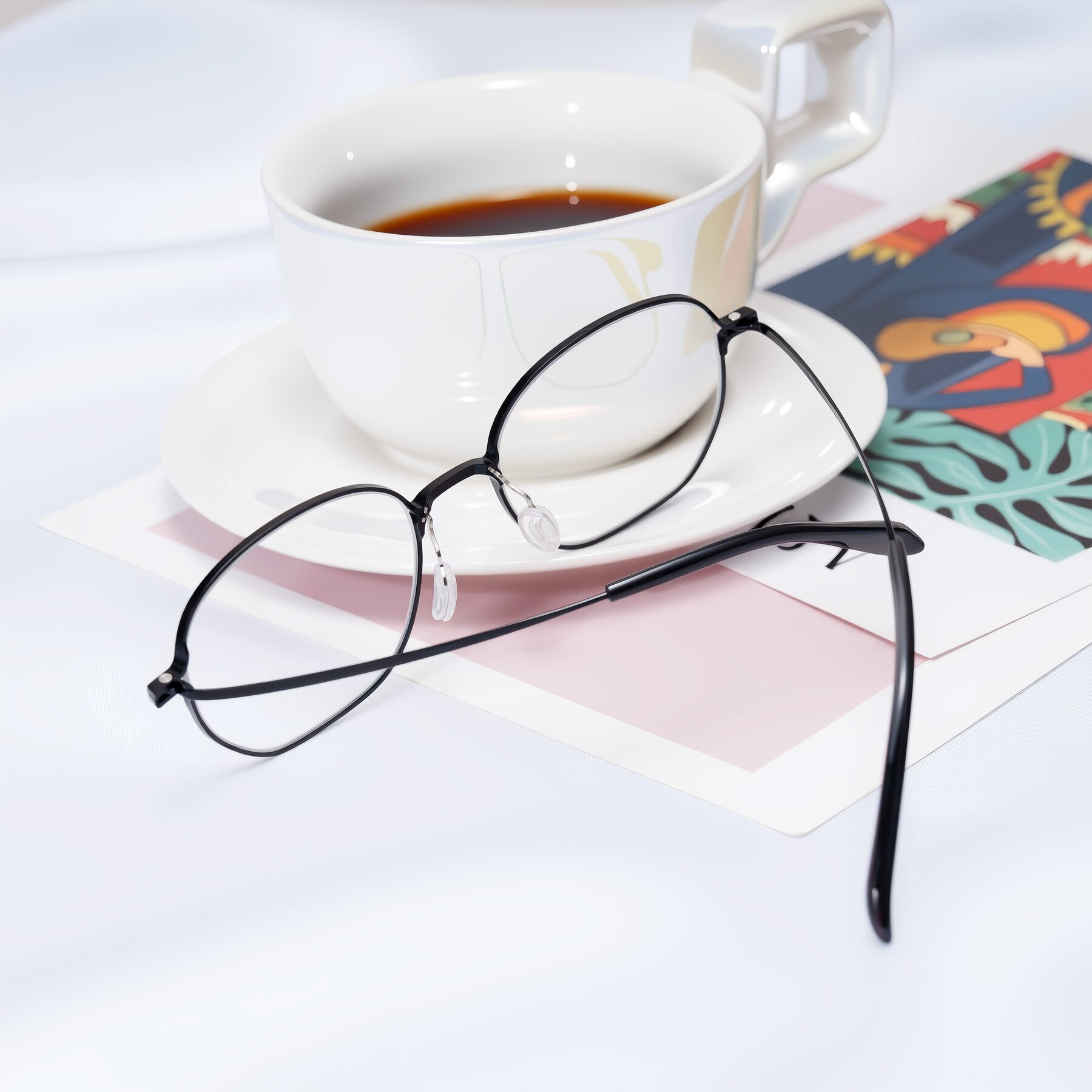 Lifestyle photography #2 of Choza in Black with Clear Eyeglass Lenses