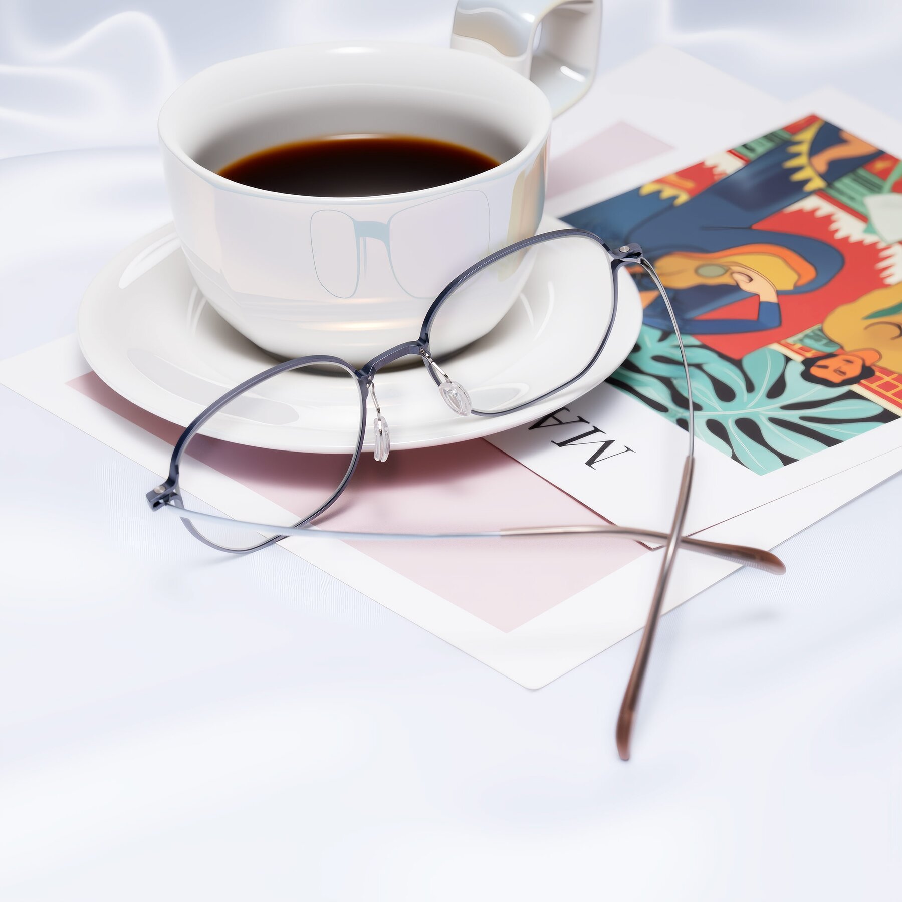 Lifestyle photography #1 of Choza in Gray/Silver with Clear Eyeglass Lenses