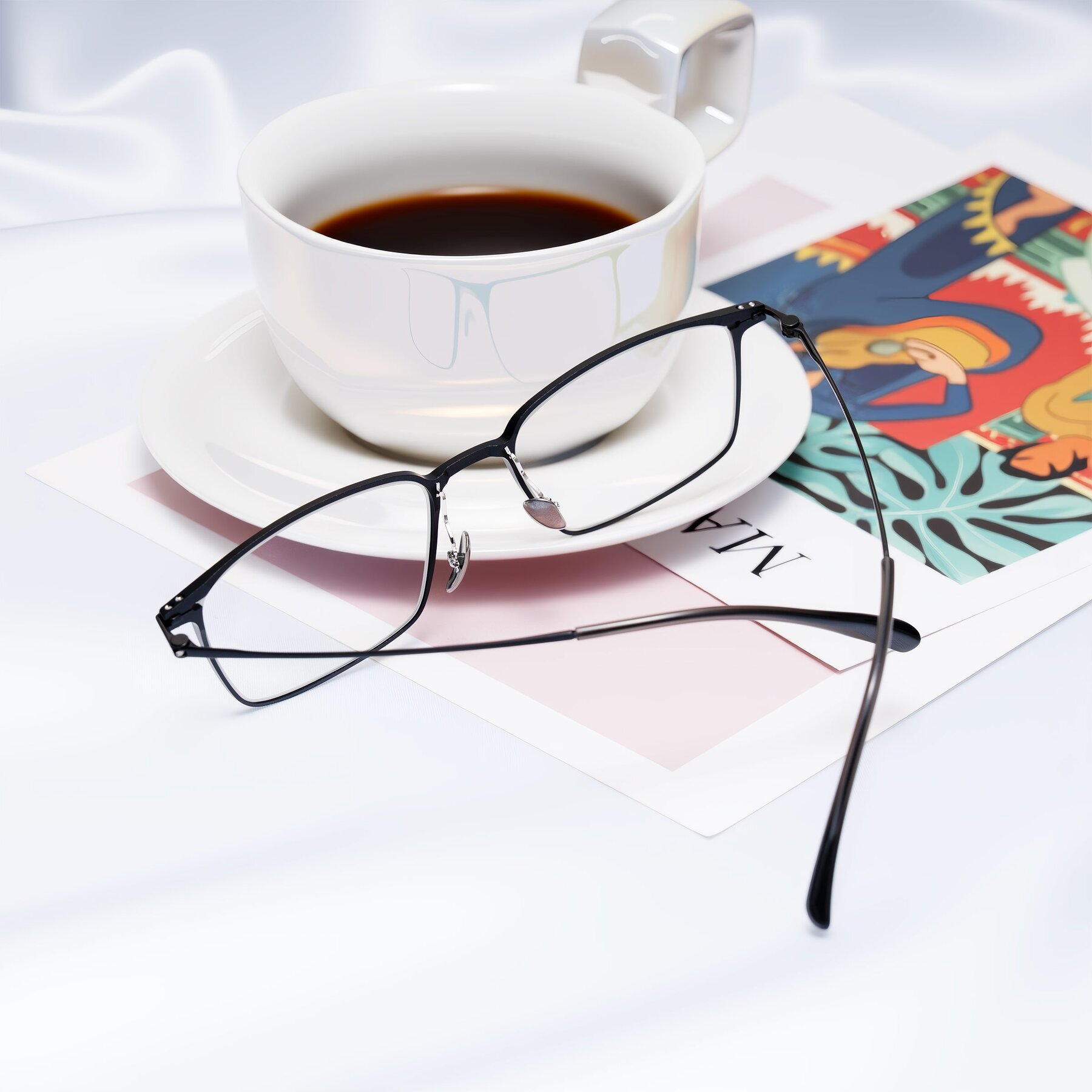 Men's lifestyle photography #1 of Ayla in Black with Clear Eyeglass Lenses