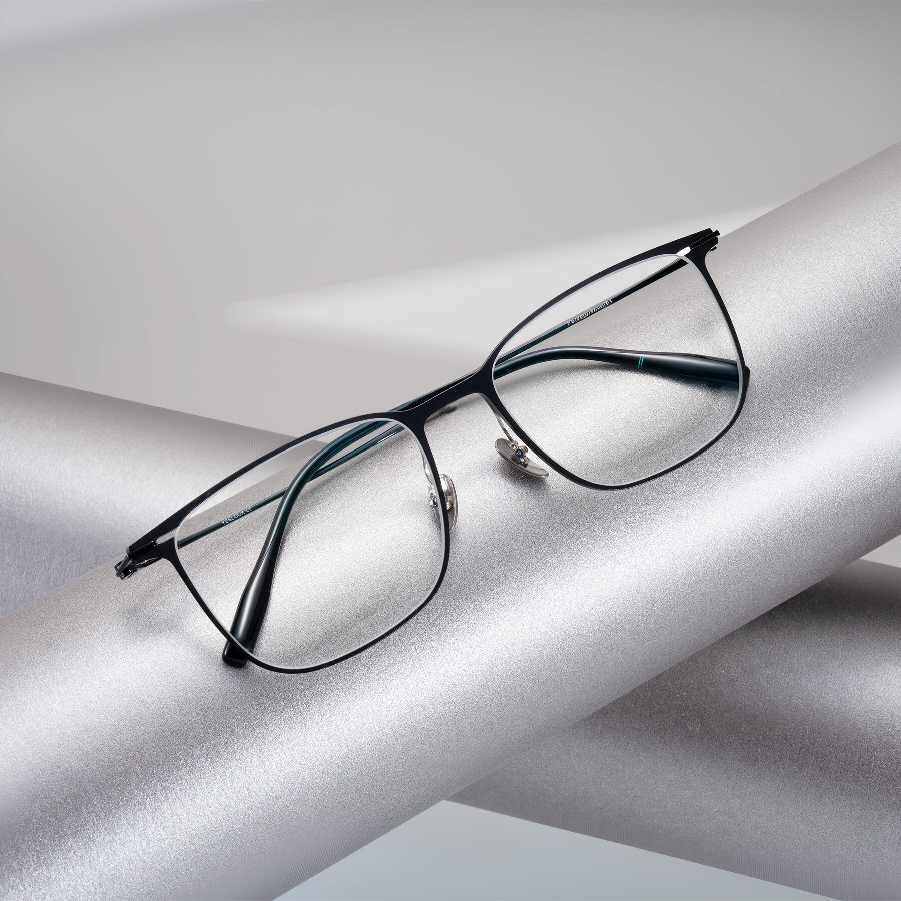 Lifestyle photography #1 of Moua in Black with Clear Eyeglass Lenses