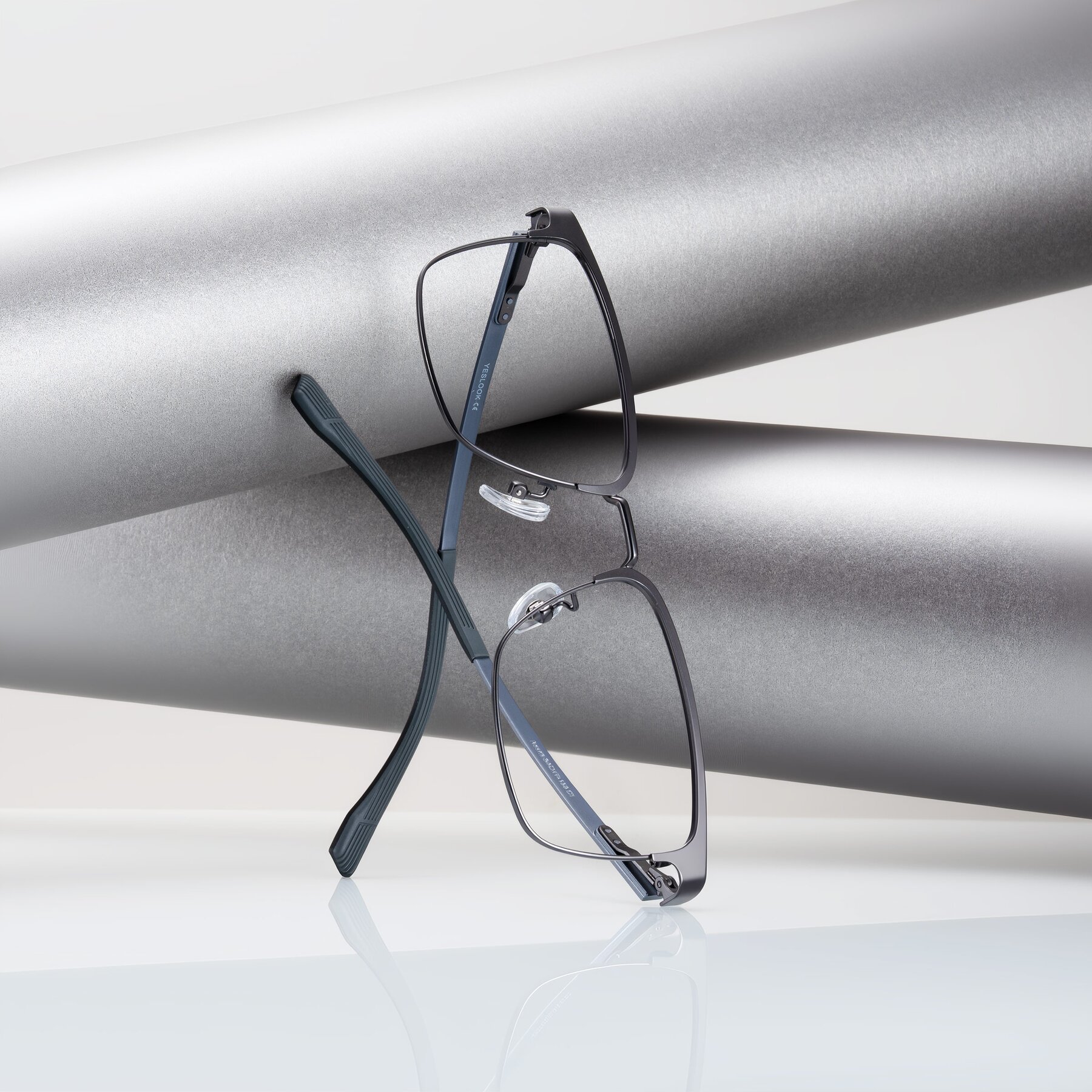 Men's lifestyle photography #2 of Rosita in Gunmetal with Clear Eyeglass Lenses