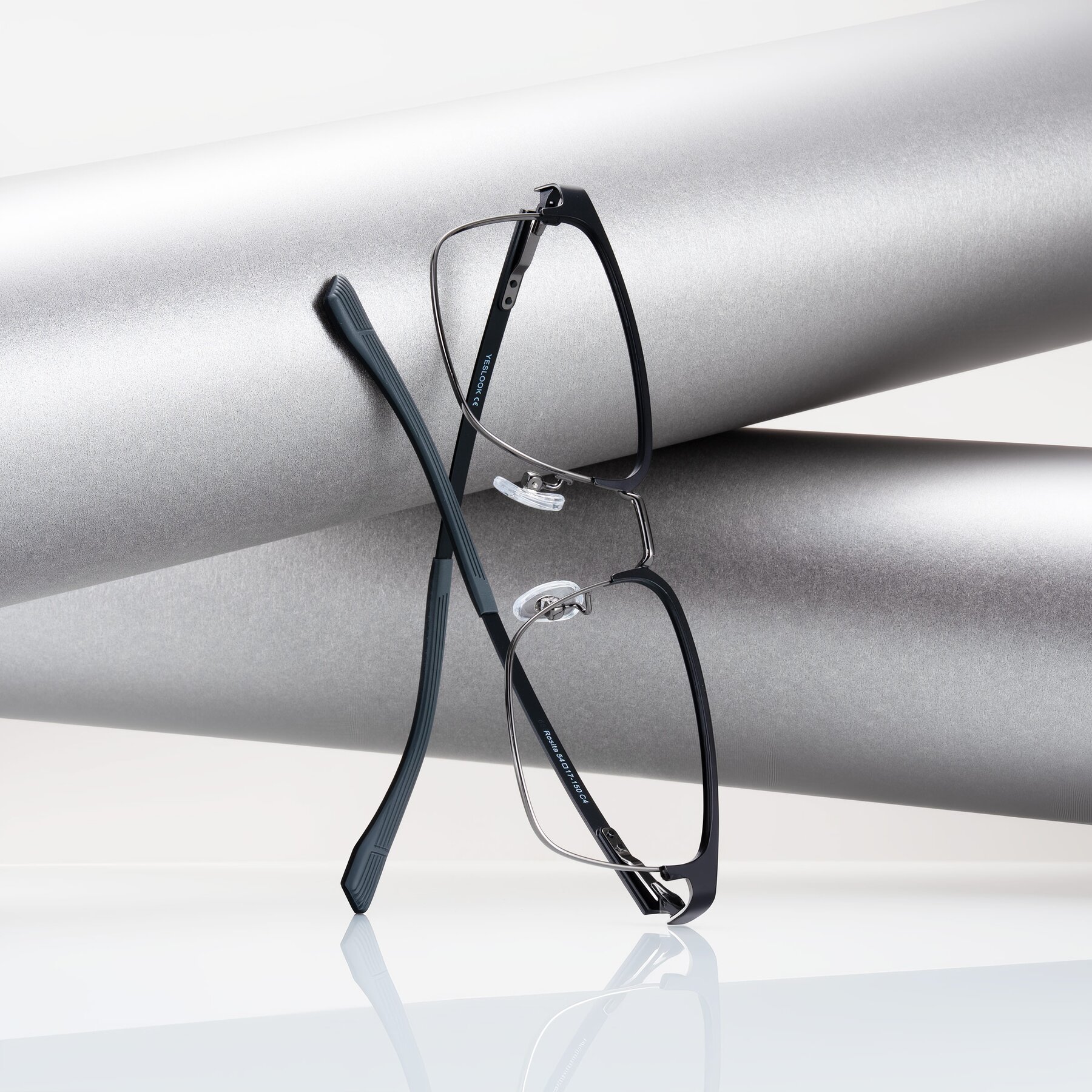 Men's lifestyle photography #1 of Rosita in Black/Gunmetal with Clear Eyeglass Lenses