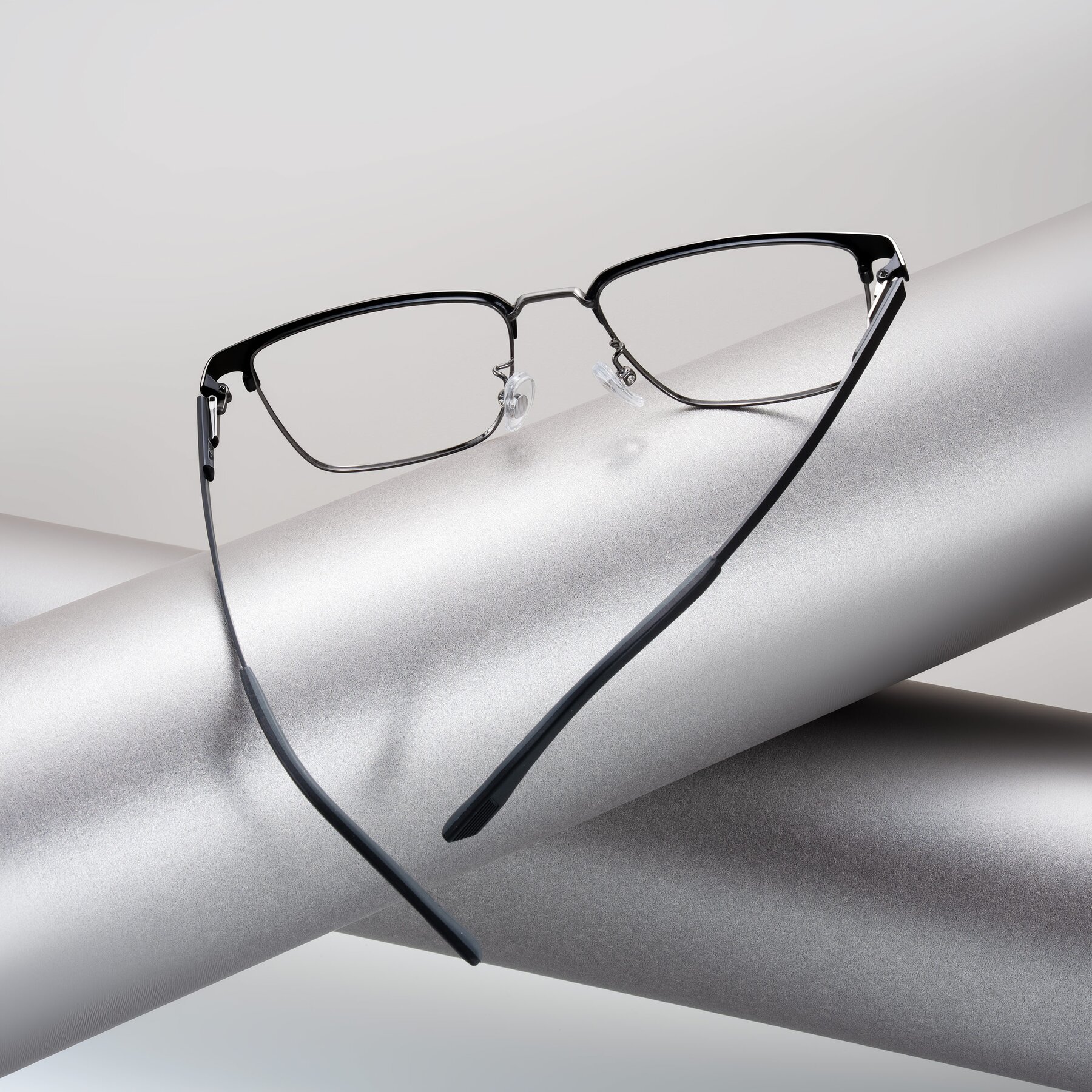 Men's lifestyle photography #2 of Rosita in Black/Gunmetal with Clear Eyeglass Lenses