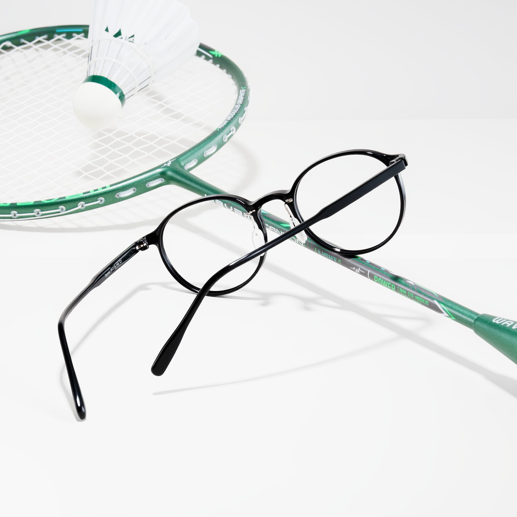 Lifestyle photography #1 of Durrell in Black with Clear Blue Light Blocking Lenses