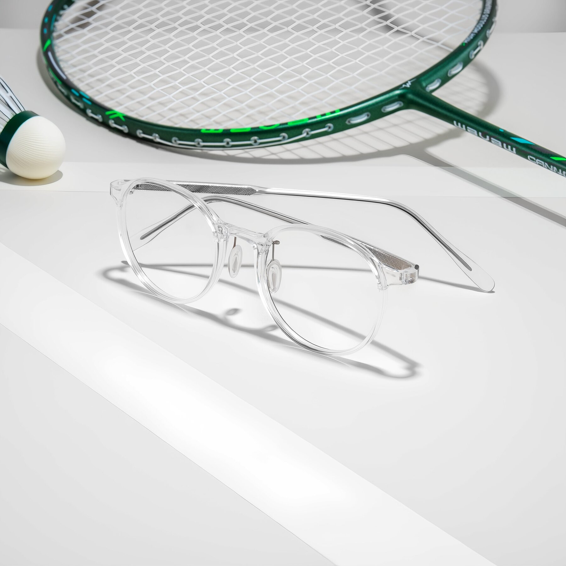 Lifestyle photography #2 of Durrell in Clear with Clear Eyeglass Lenses