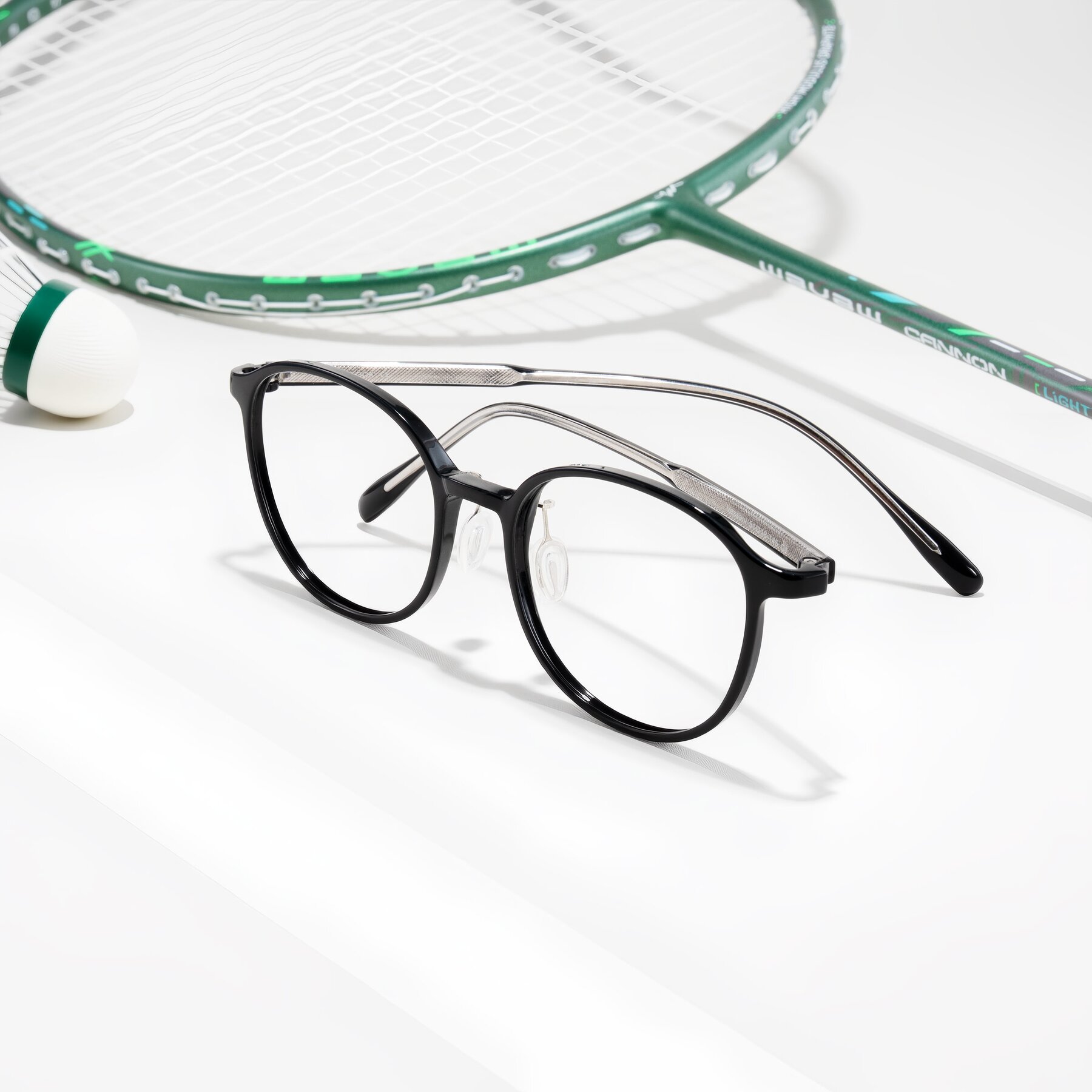 Lifestyle photography #2 of Vessani in Black with Clear Eyeglass Lenses