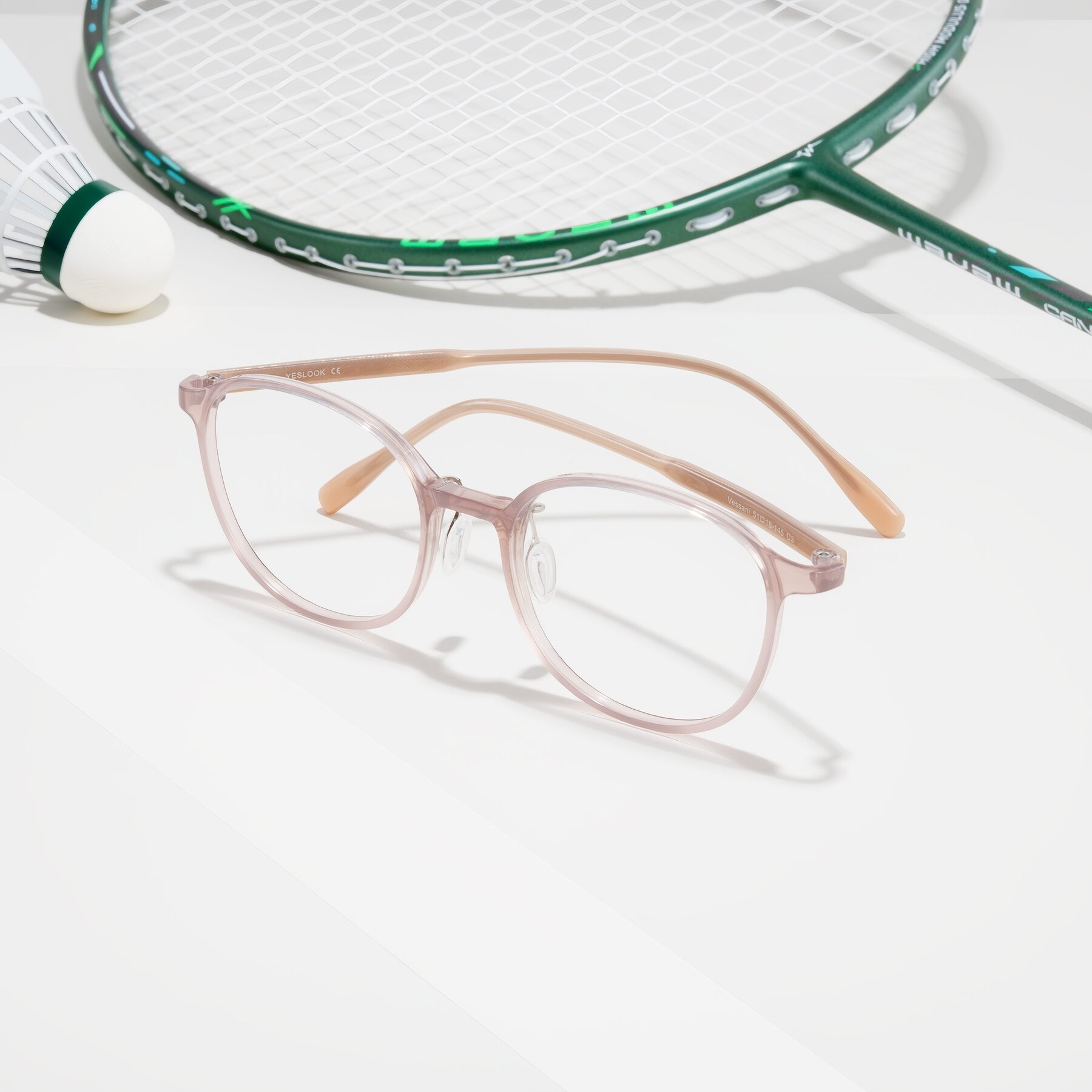 Lifestyle photography #2 of Vessani in Pastel Brown with Clear Eyeglass Lenses