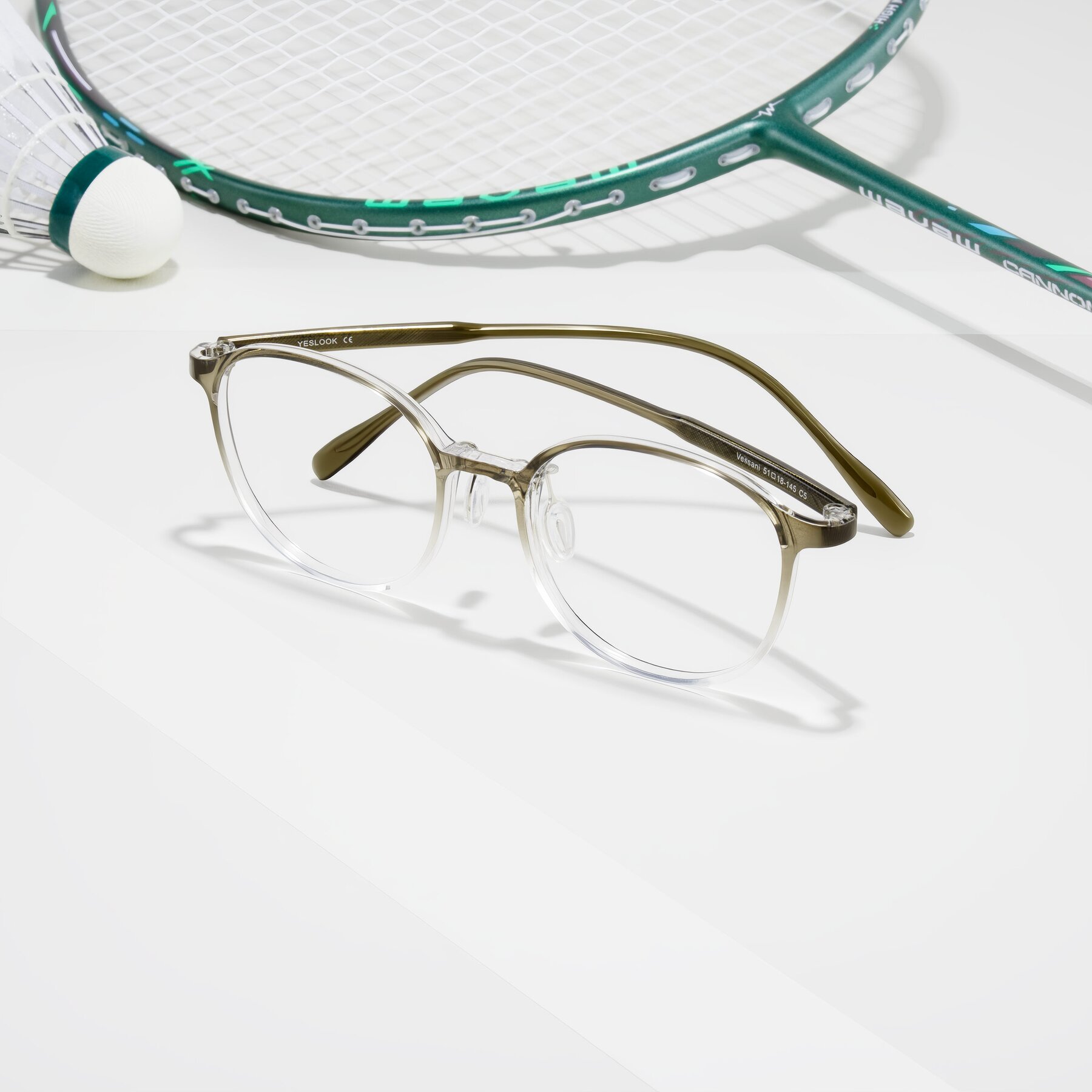 Lifestyle photography #2 of Vessani in Brown/Clear with Clear Eyeglass Lenses