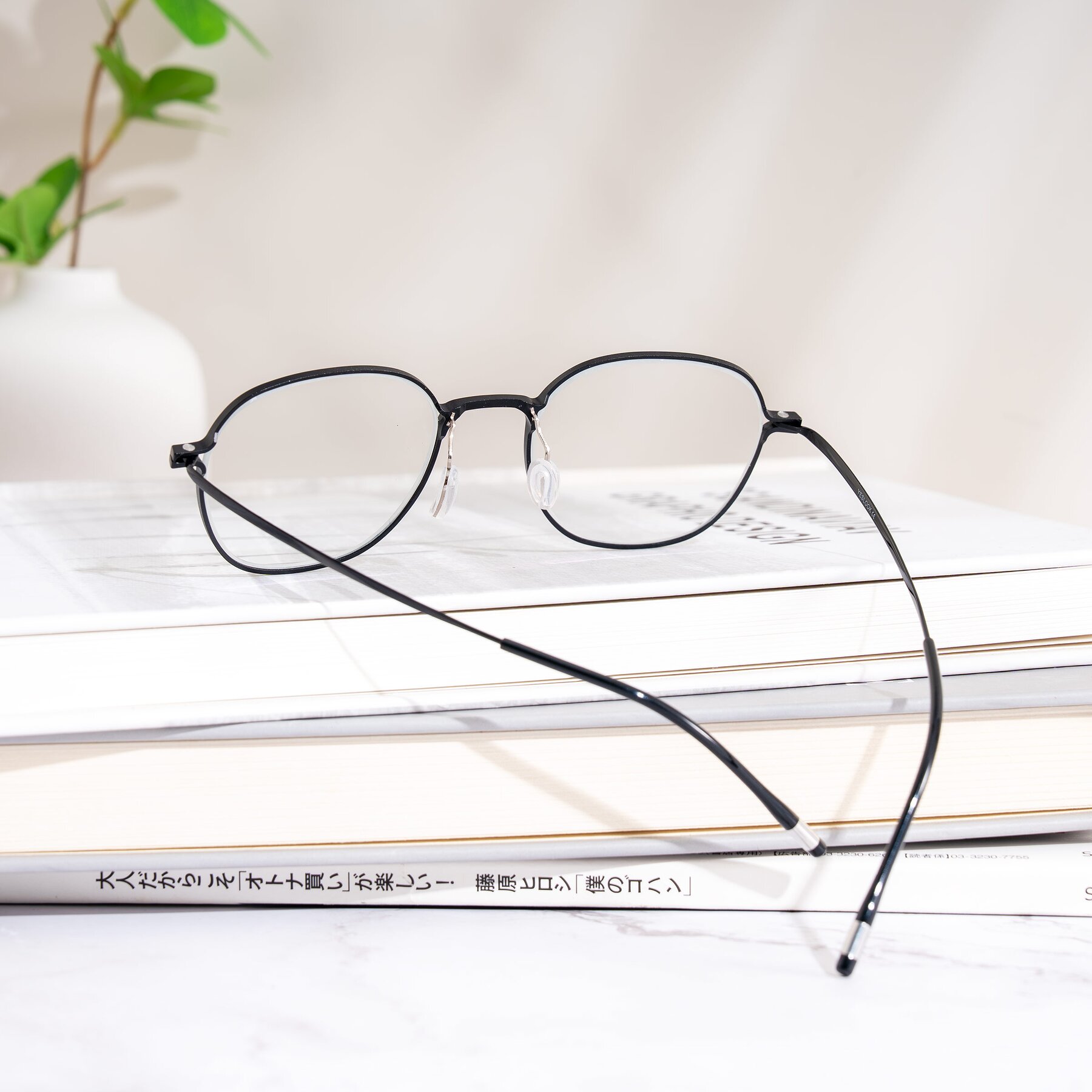 Lifestyle photography #2 of Lytle in Matte Black with Clear Eyeglass Lenses