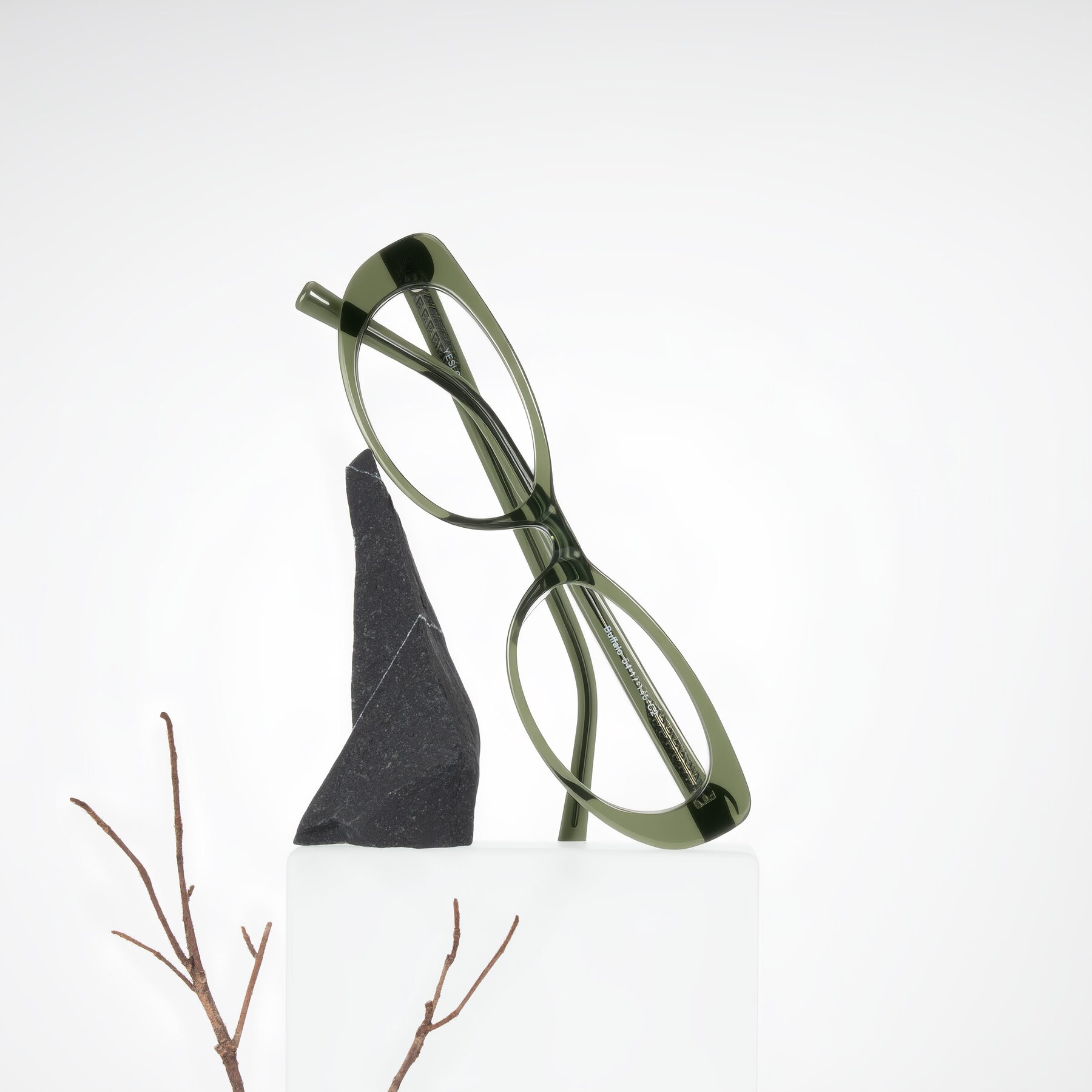 Lifestyle photography #1 of Buffalo in Olive Green with Clear Blue Light Blocking Lenses