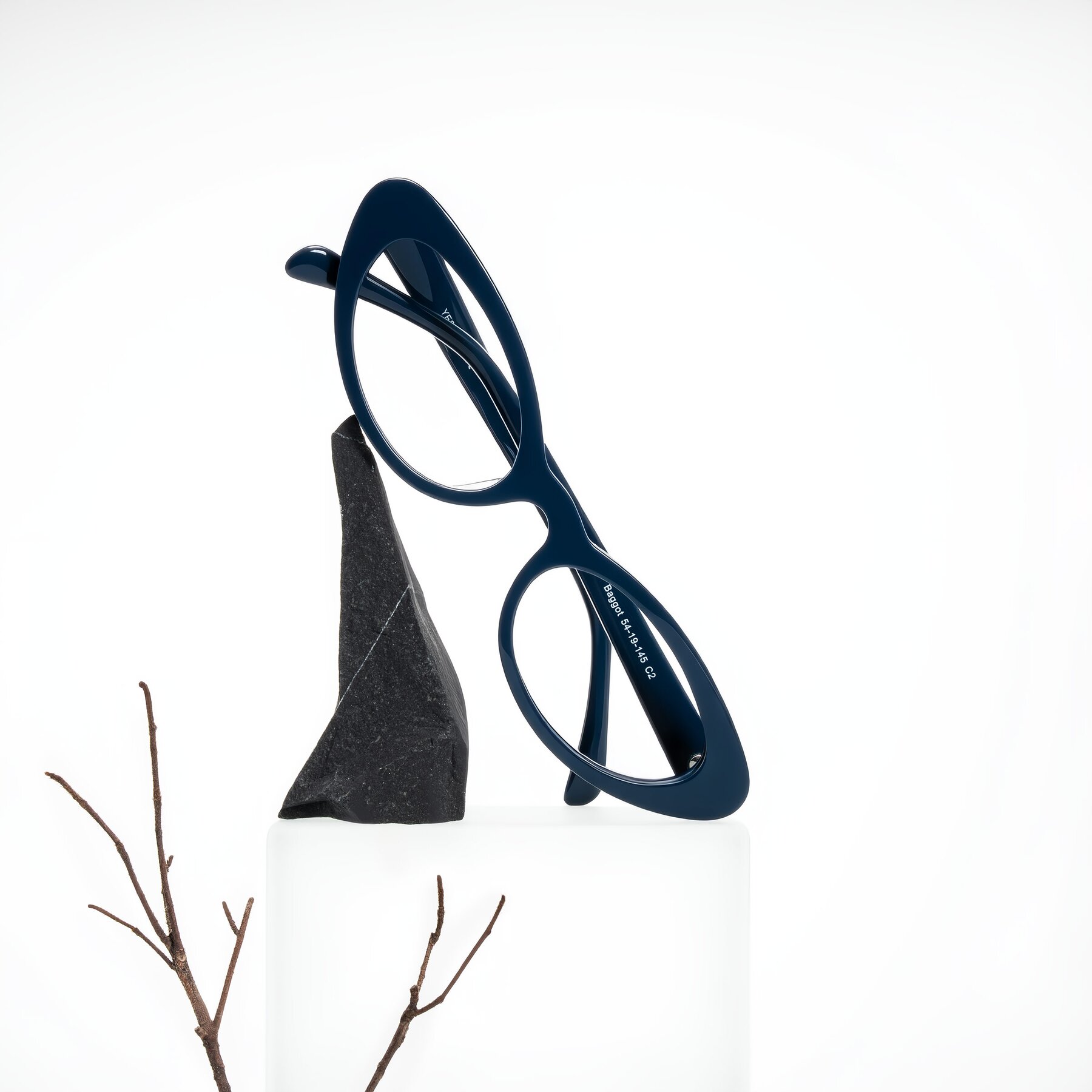 Lifestyle photography #1 of Baggot in Peacock Blue with Clear Eyeglass Lenses