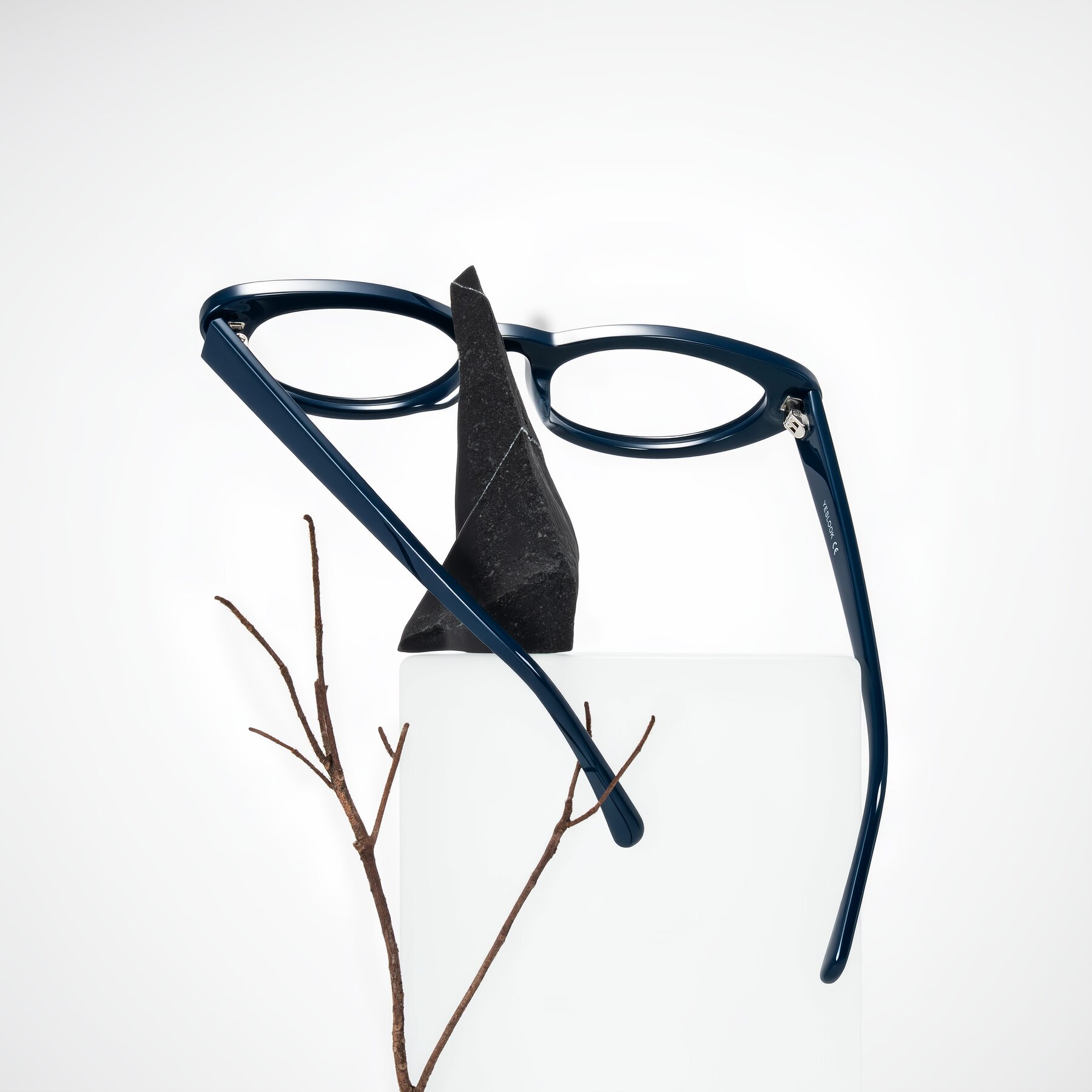 Lifestyle photography #2 of Baggot in Peacock Blue with Clear Eyeglass Lenses