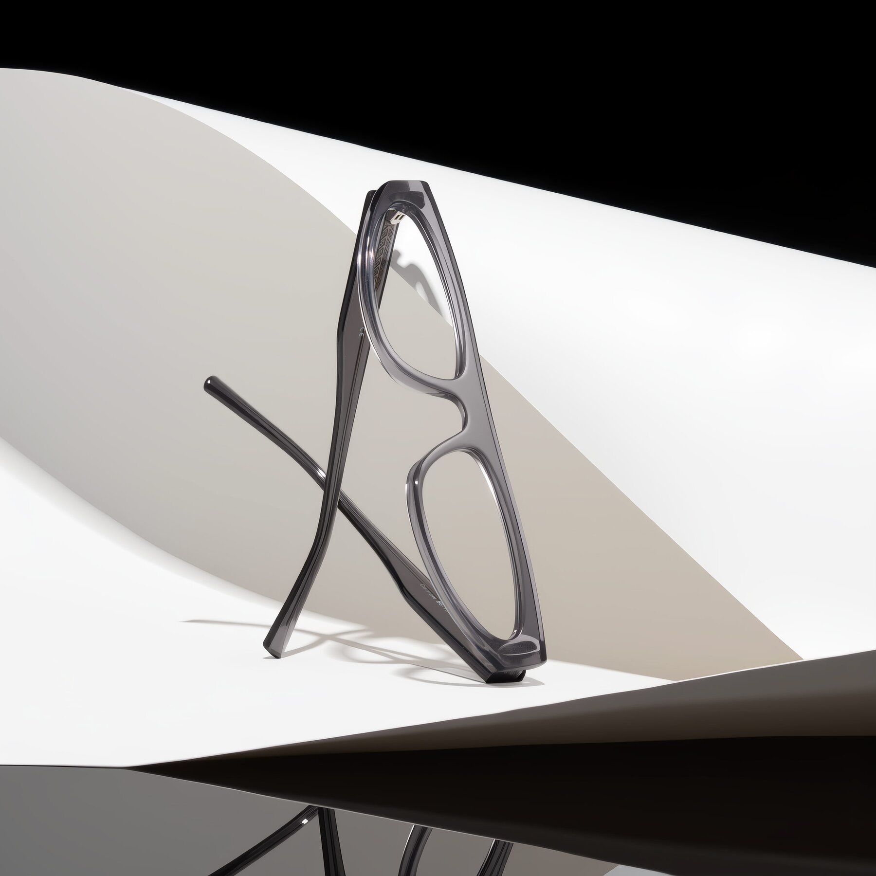 Lifestyle photography #1 of Carnew in Transparent Gray with Clear Blue Light Blocking Lenses