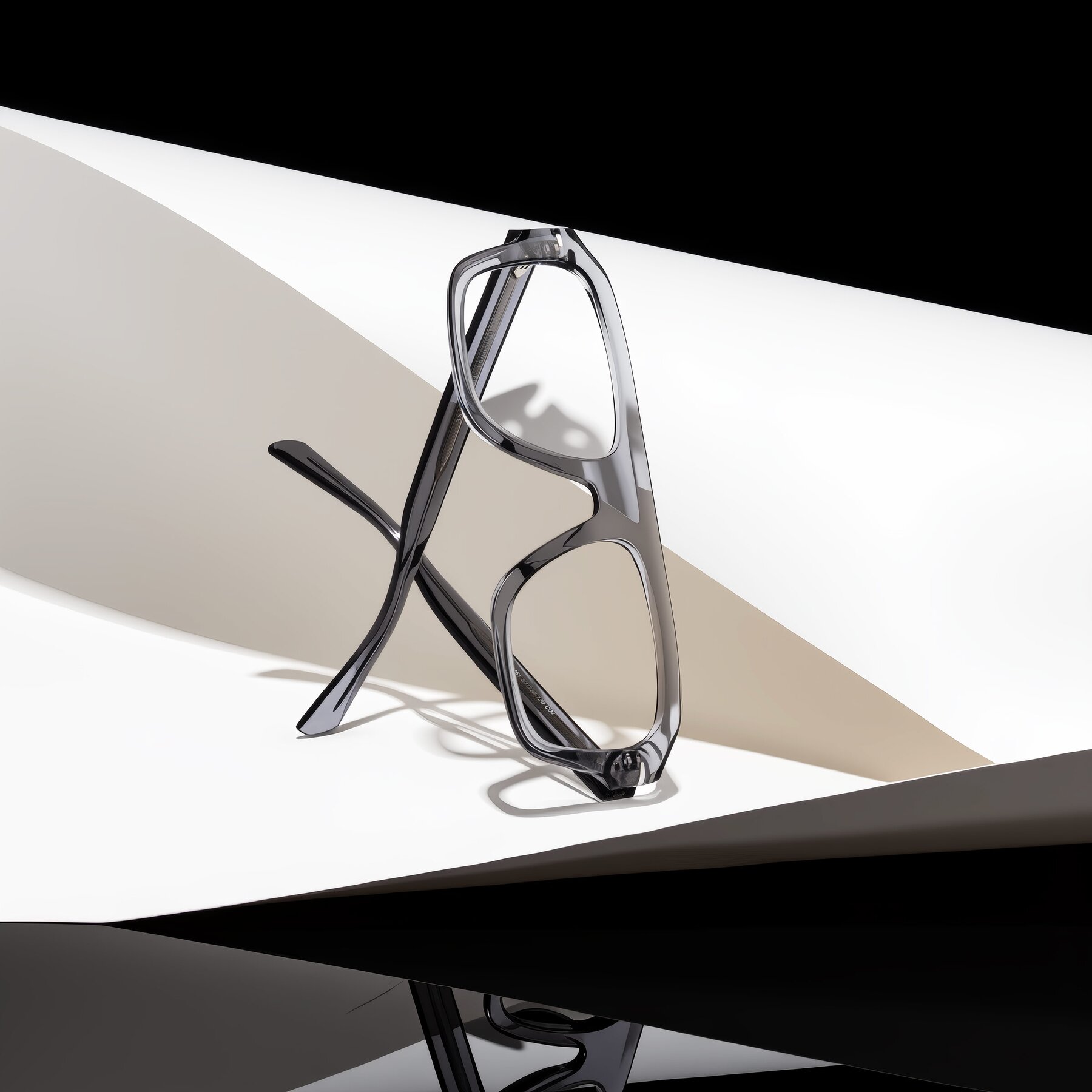 Lifestyle photography #1 of Petenwell in Transparent Gray with Clear Eyeglass Lenses