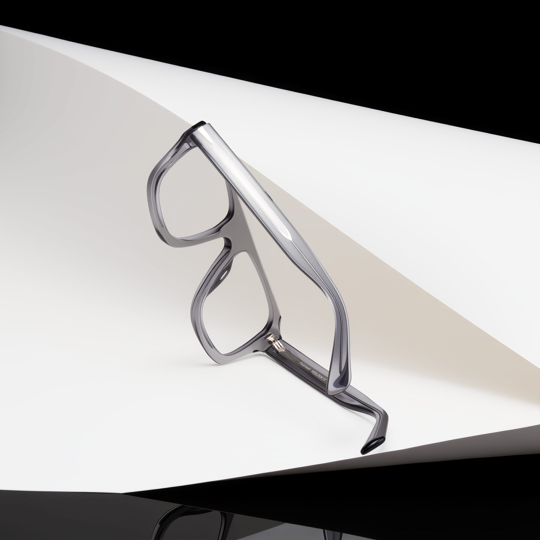 Lifestyle photography #2 of Petenwell in Transparent Gray with Clear Eyeglass Lenses