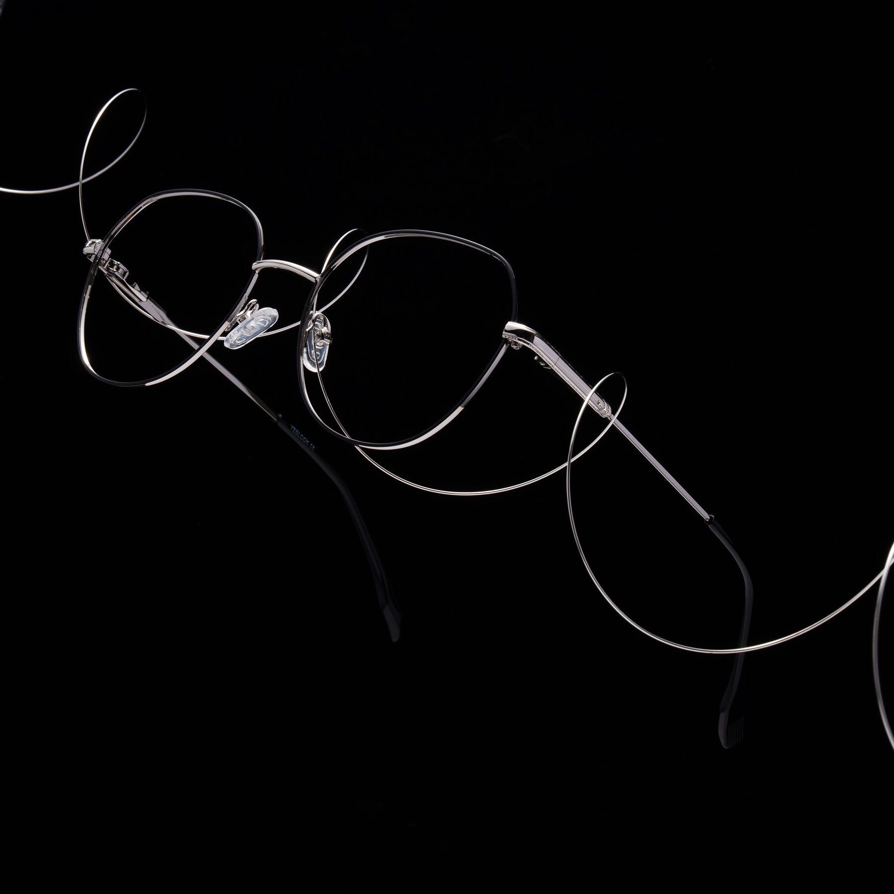 Lifestyle photography #1 of Deva in Black/Silver with Clear Eyeglass Lenses