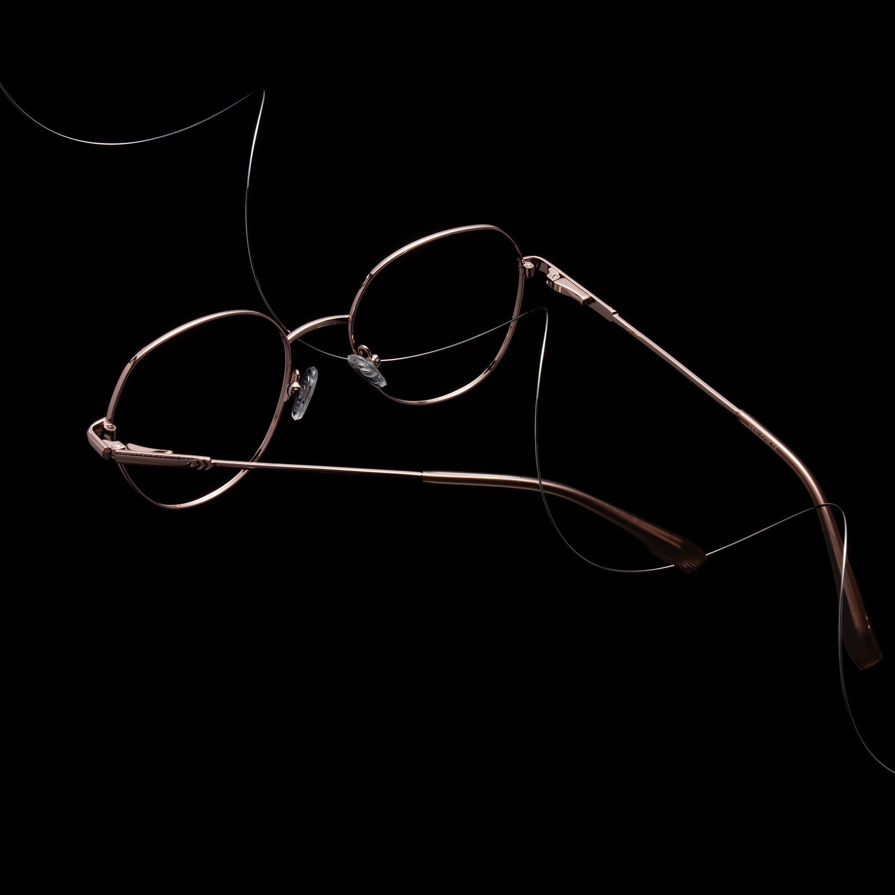 Lifestyle photography #1 of Deva in Gold with Clear Eyeglass Lenses