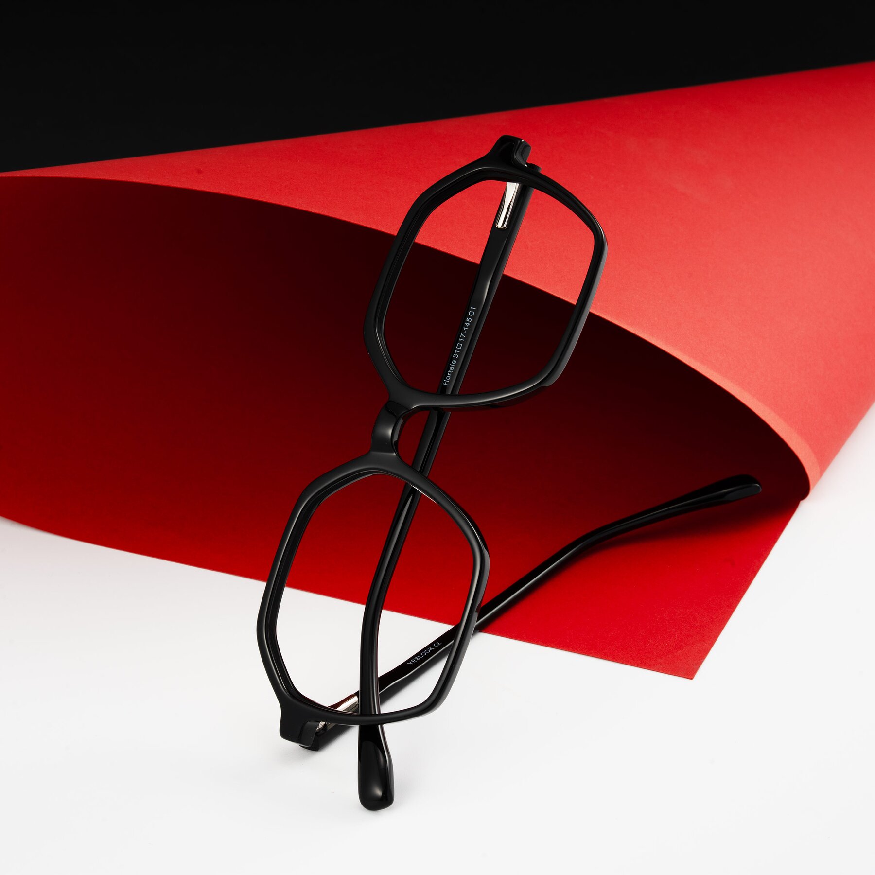 Lifestyle photography #1 of Hortale in Black with Clear Eyeglass Lenses