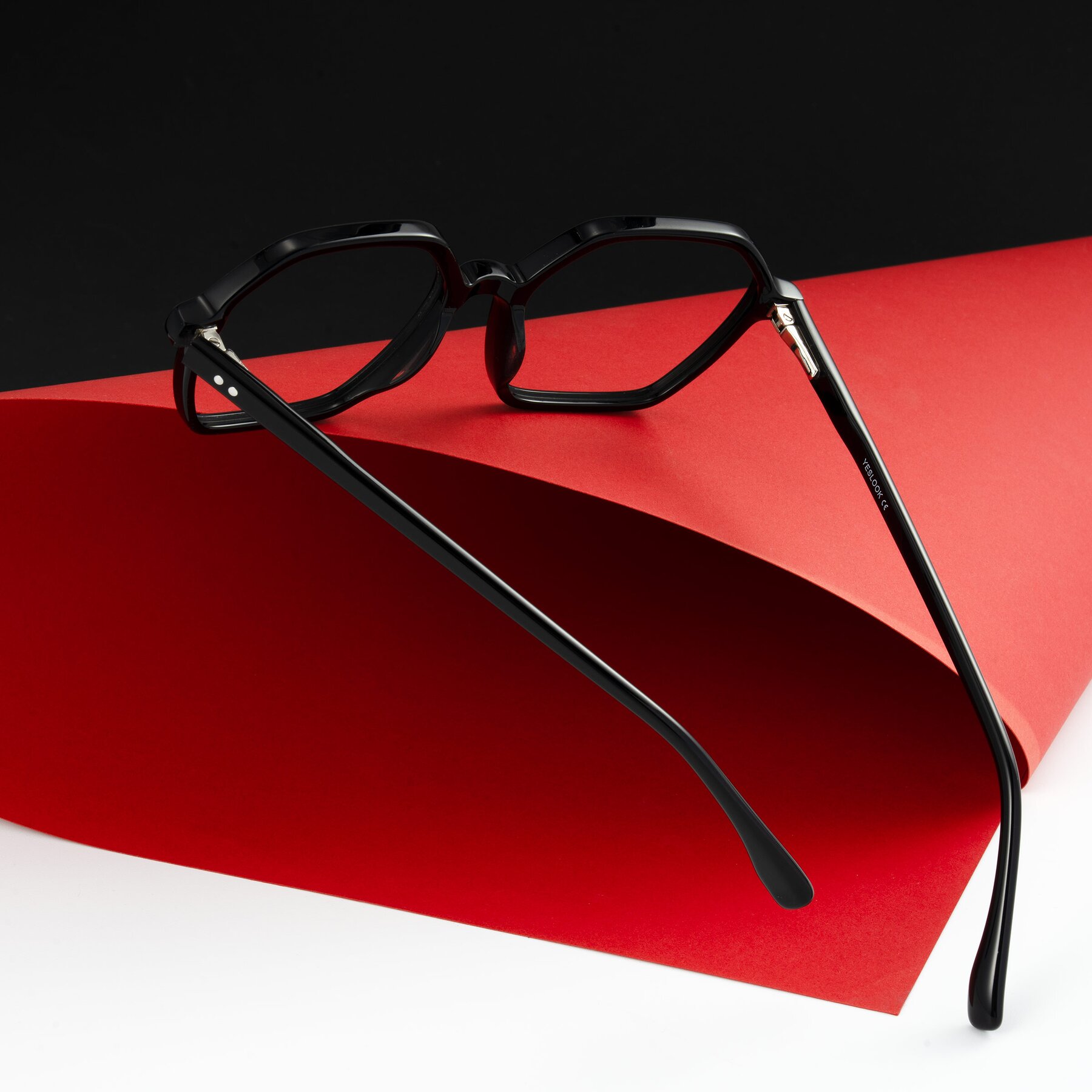 Lifestyle photography #2 of Hortale in Black with Clear Eyeglass Lenses