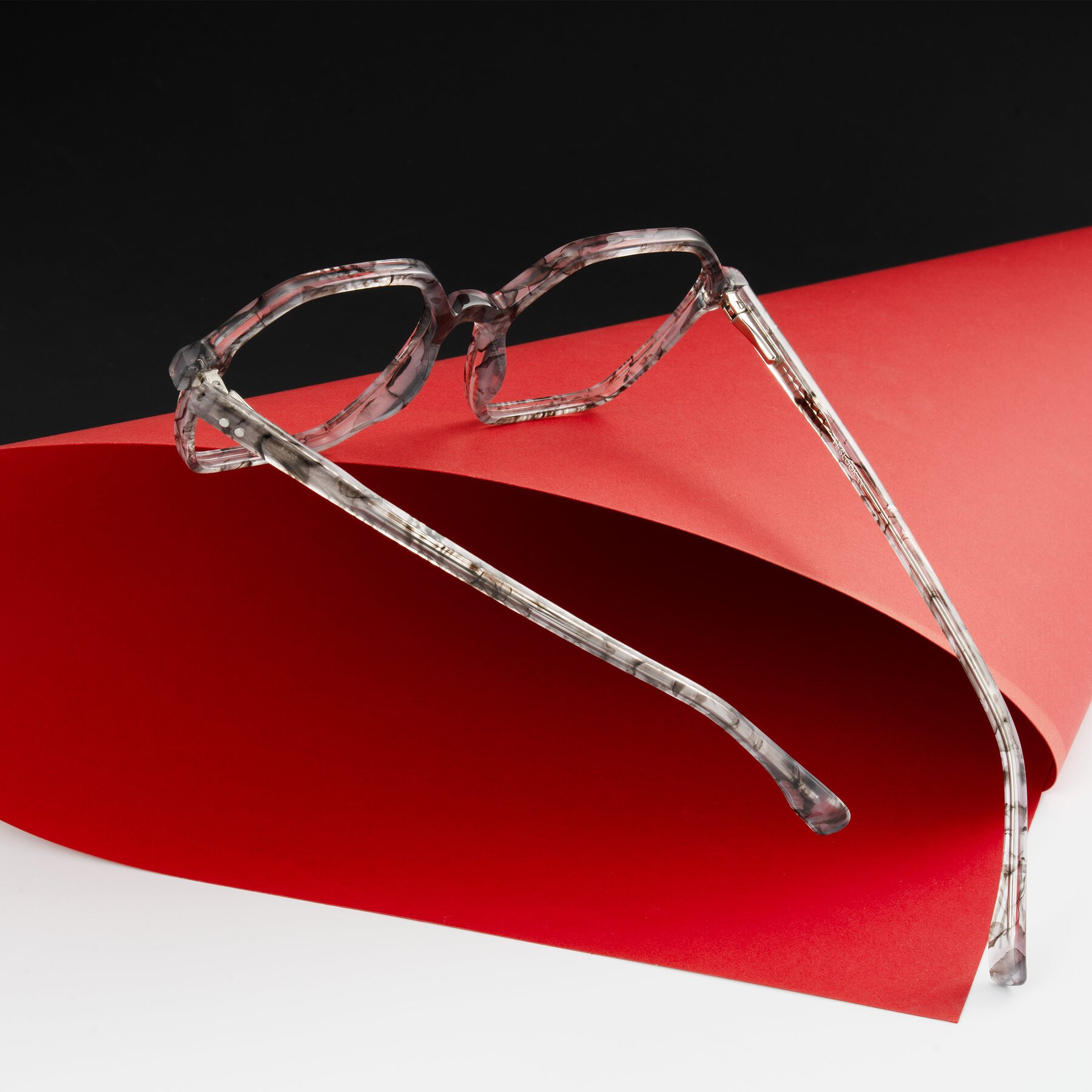 Lifestyle photography #2 of Hortale in Gray Tortoise with Clear Eyeglass Lenses