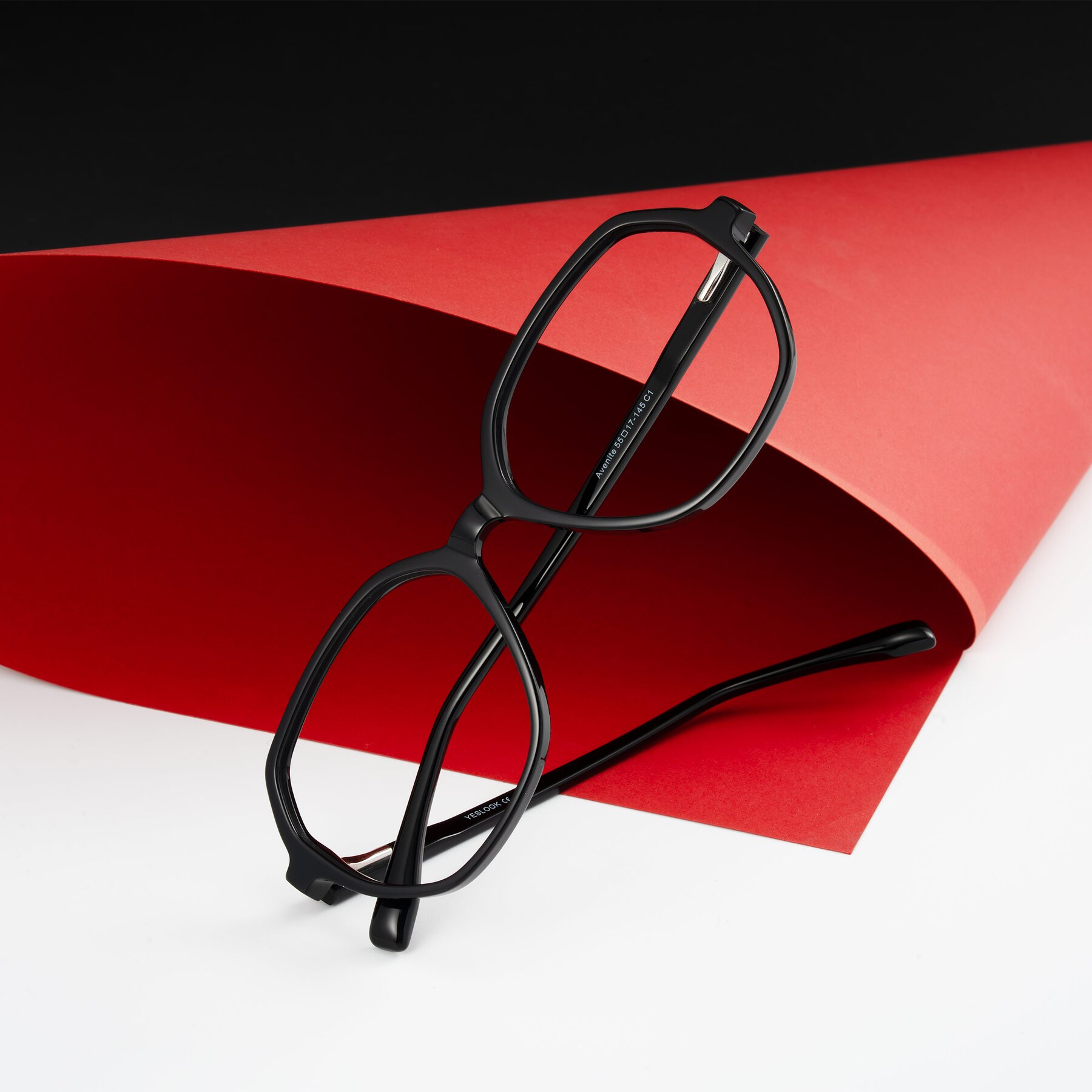 Lifestyle photography #1 of Avenite in Black with Clear Eyeglass Lenses