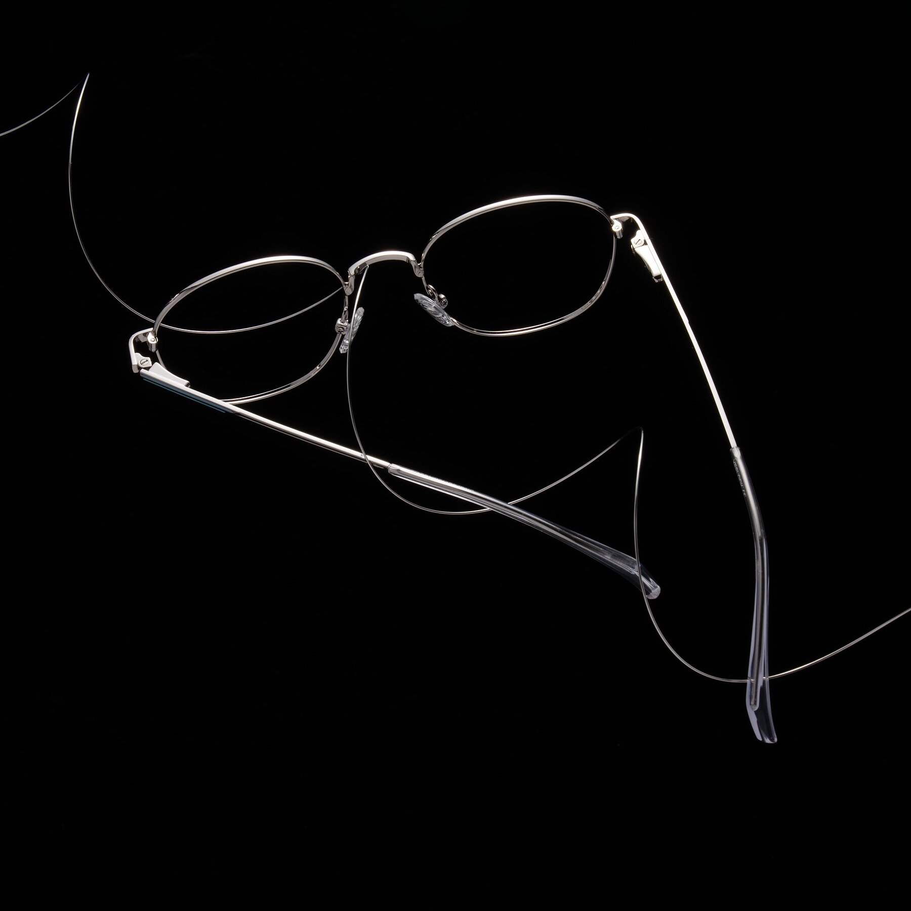 Lifestyle photography #2 of Inver in Silver with Clear Eyeglass Lenses