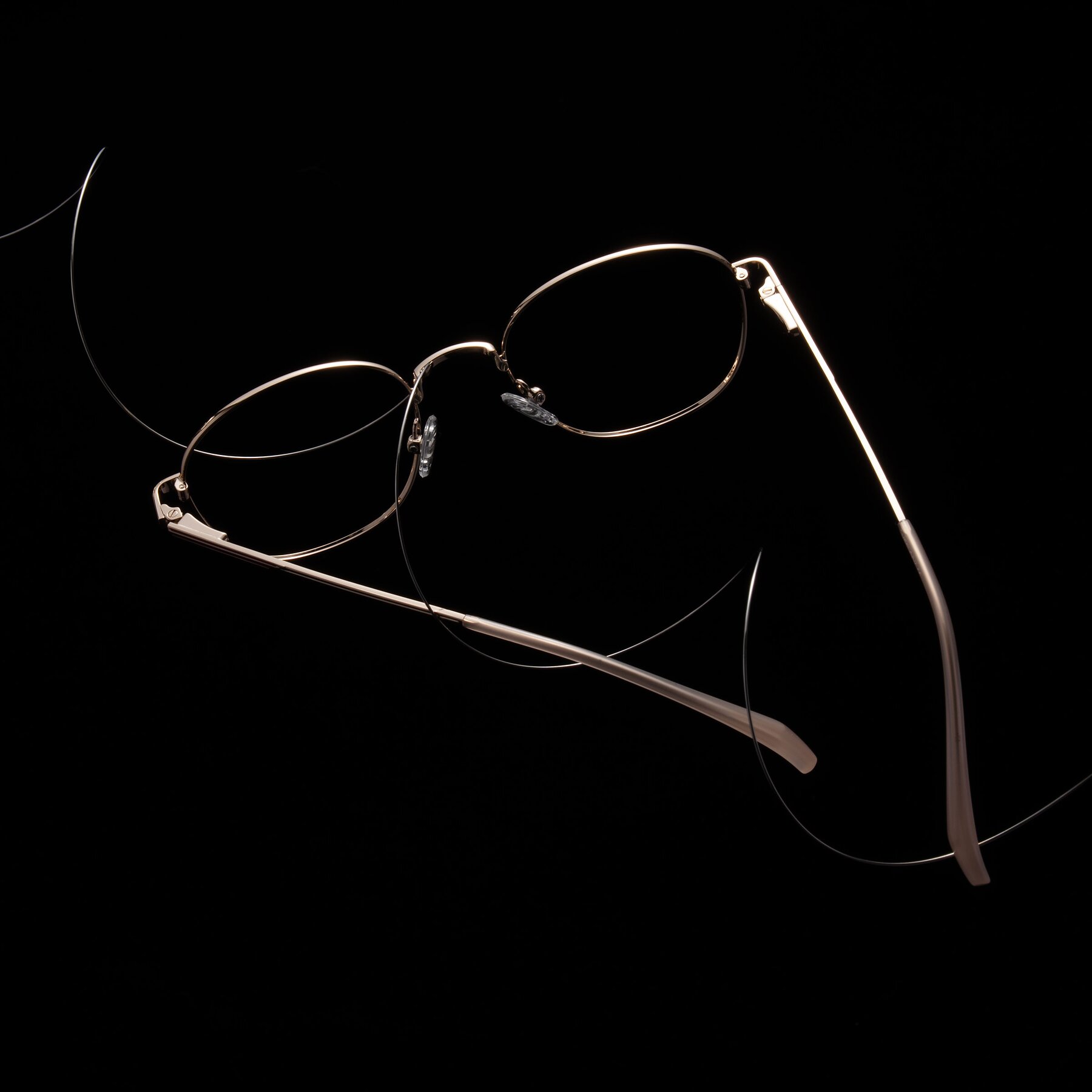 Lifestyle photography #2 of Inver in Gold with Clear Eyeglass Lenses