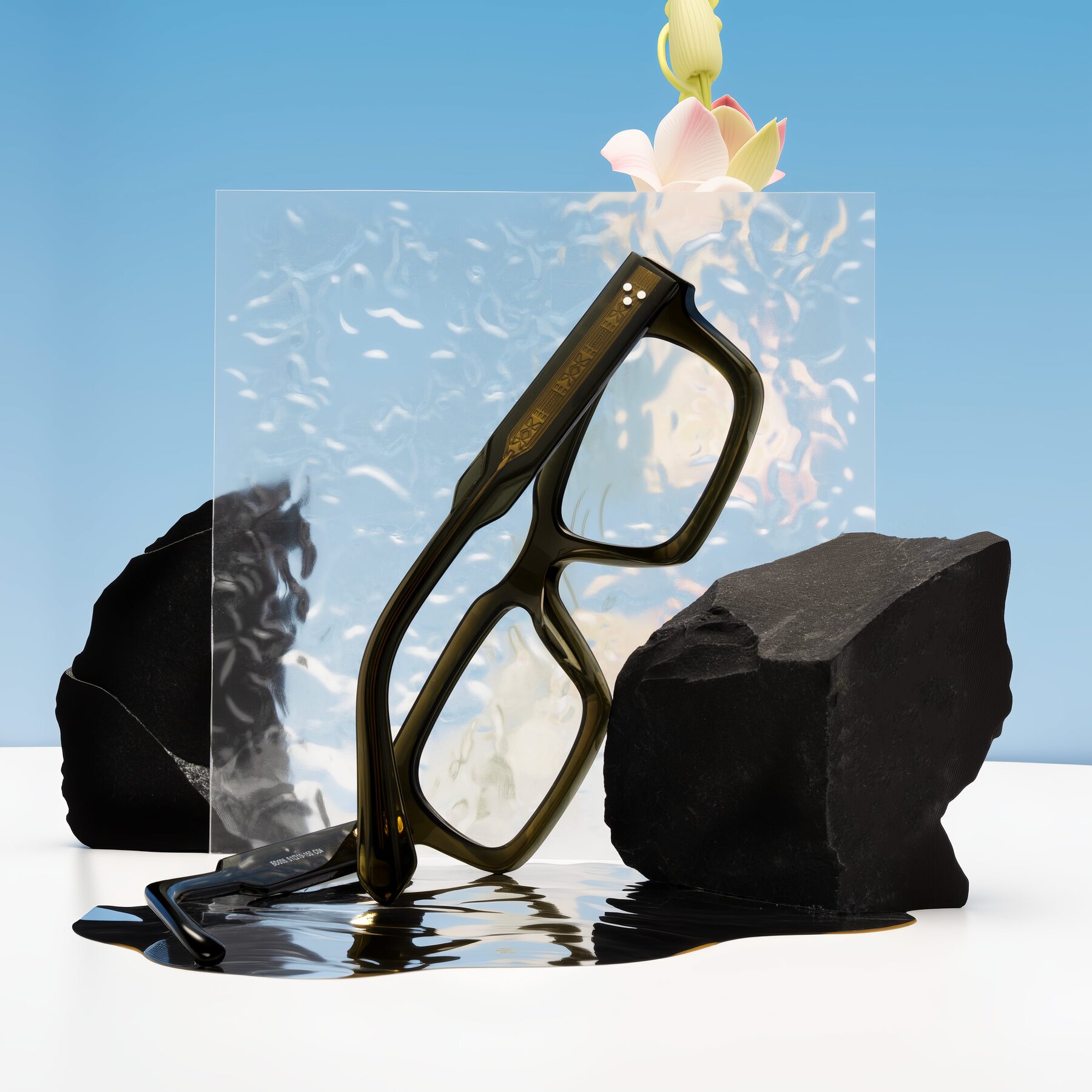Lifestyle photography #2 of Zade in Translucent Green with Clear Eyeglass Lenses