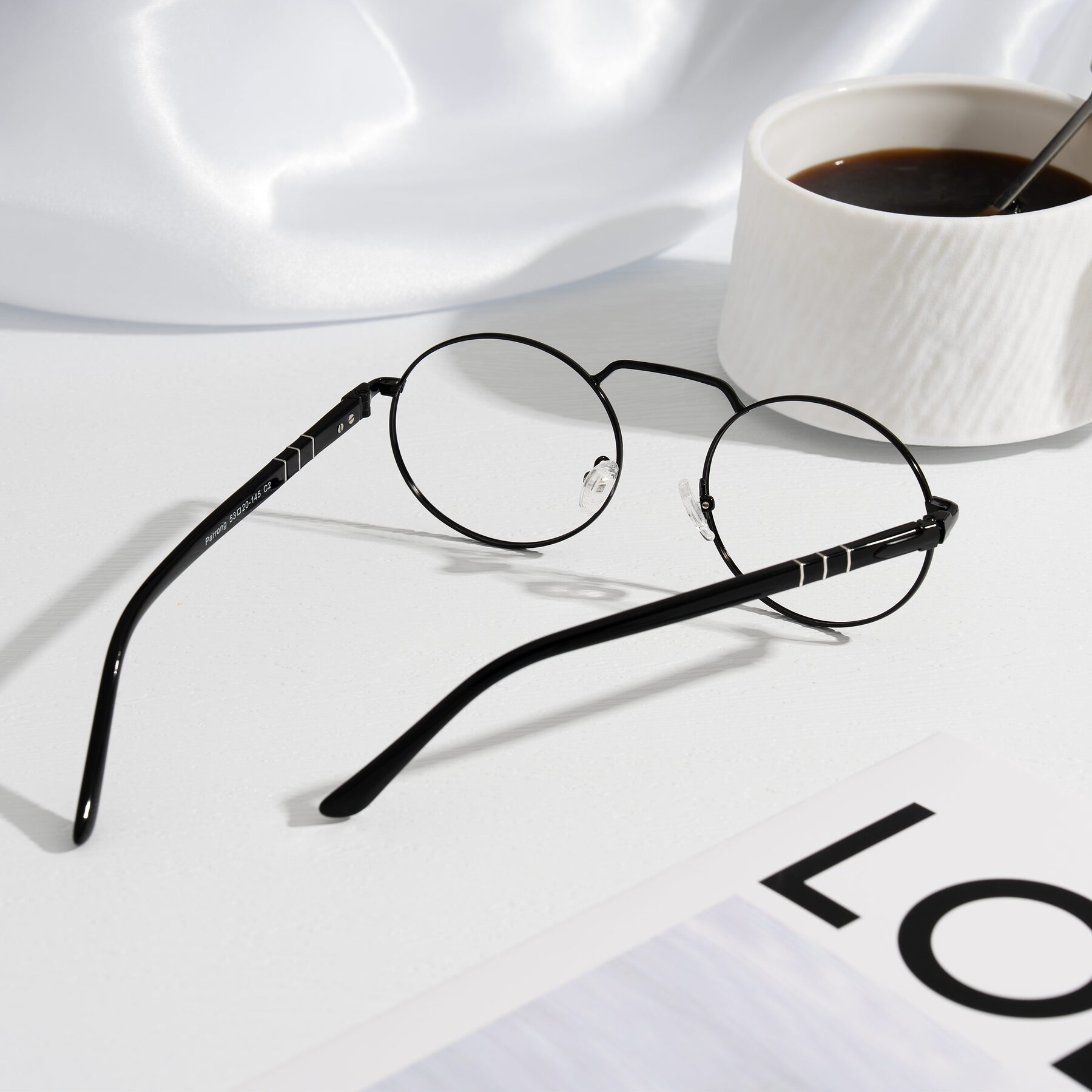 Lifestyle photography #2 of Parrong in Black with Clear Eyeglass Lenses
