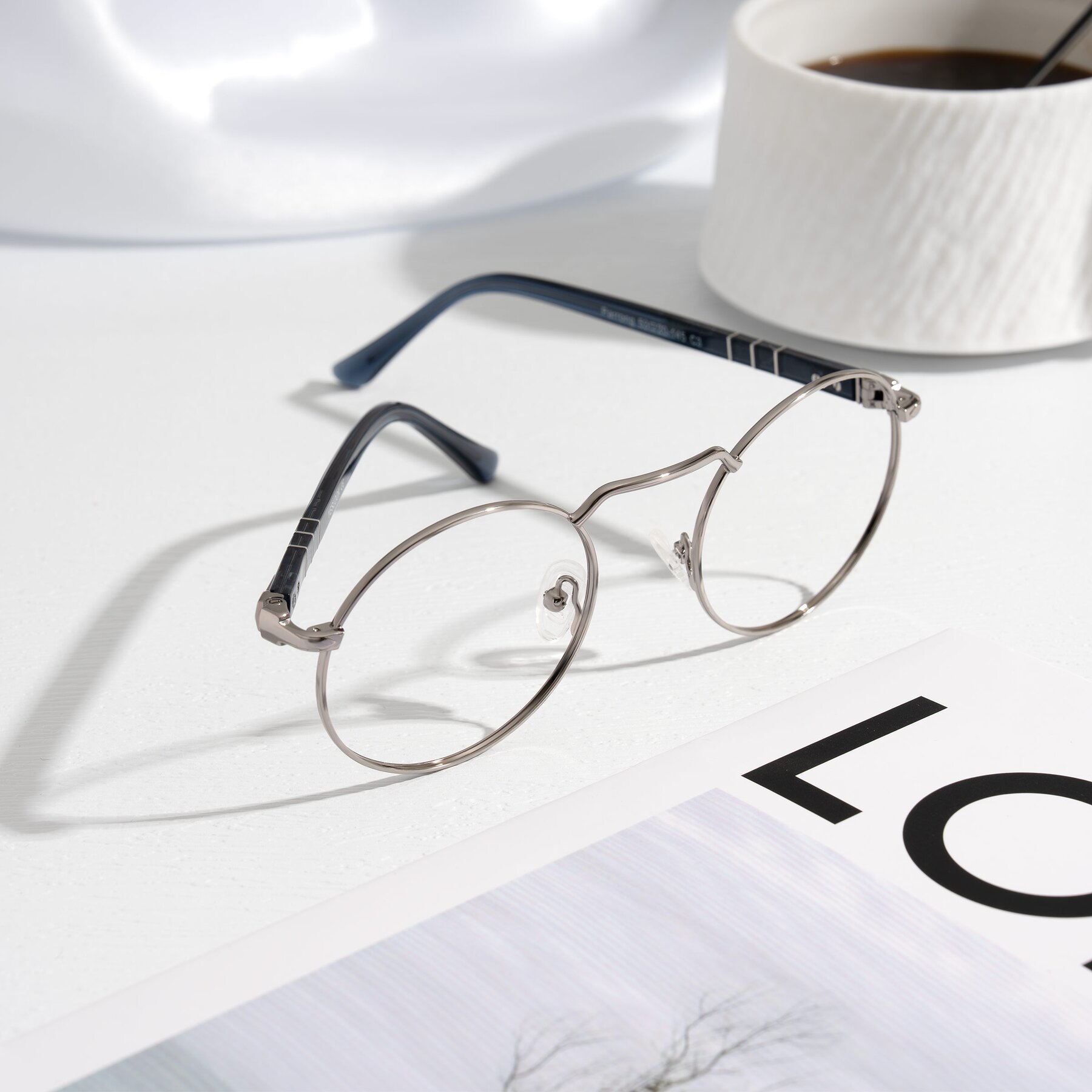 Lifestyle photography #1 of Parrong in Silver with Clear Eyeglass Lenses